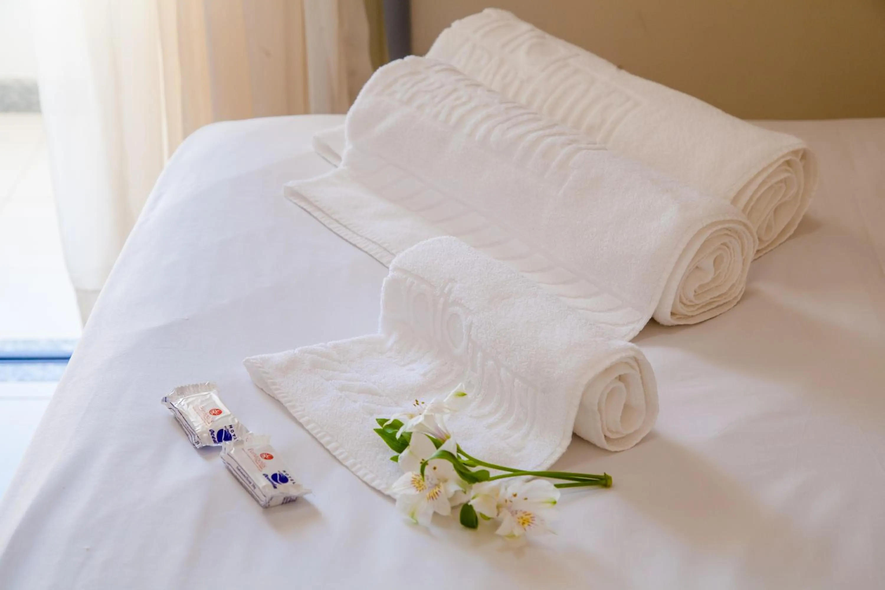 Bed in Hotel Oceania