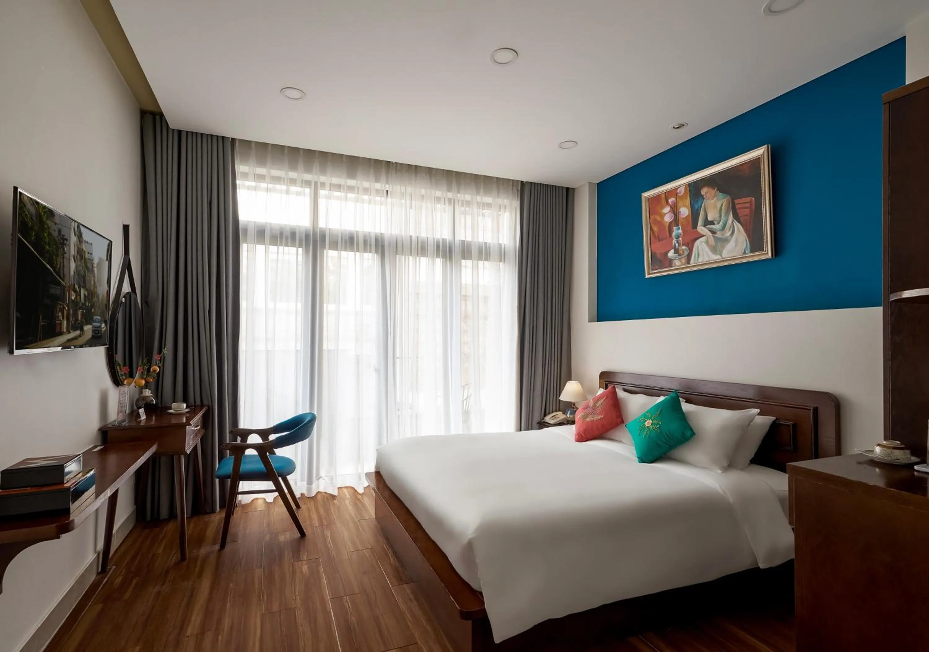 Bedroom, Bed in Chez Mimosa Petite - Free Laundry