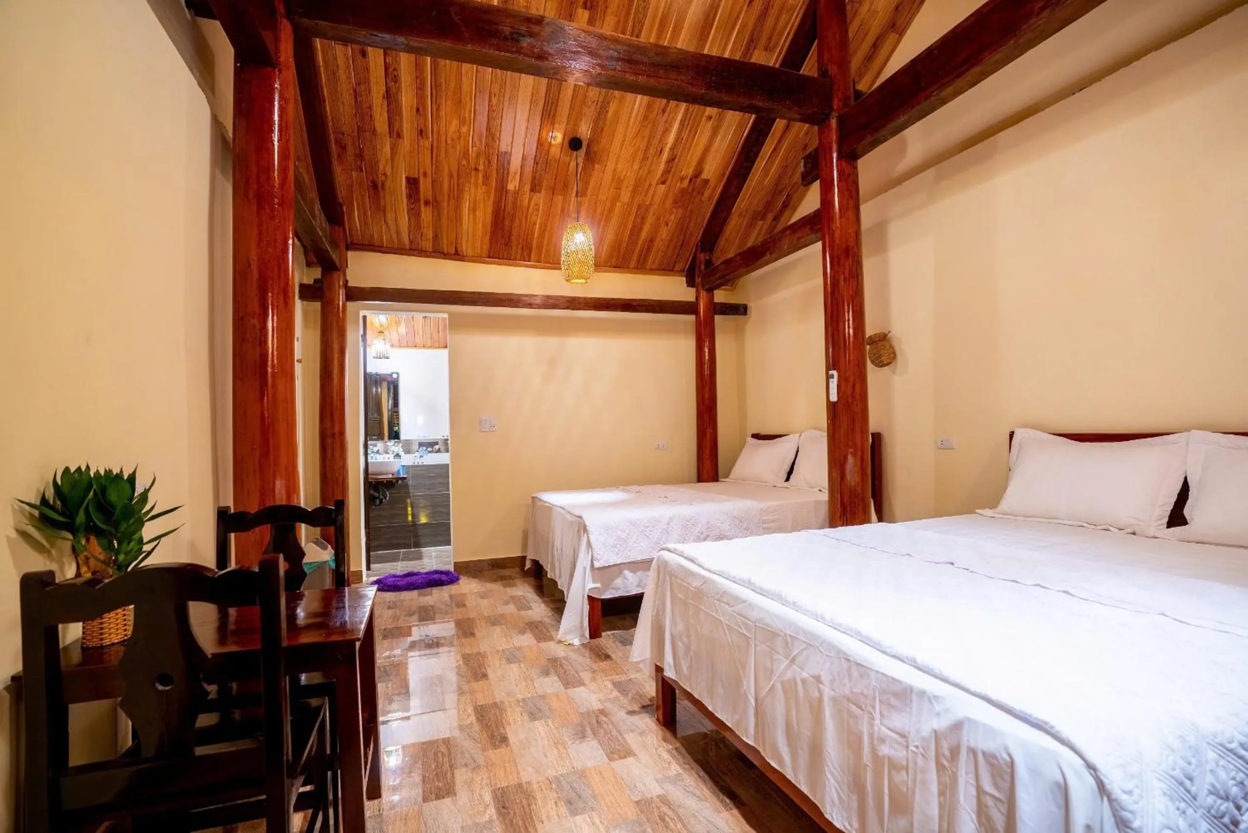 Photo of the whole room, Bed in Phong Nha Ecolodge Homestay & Tours - Mountain View