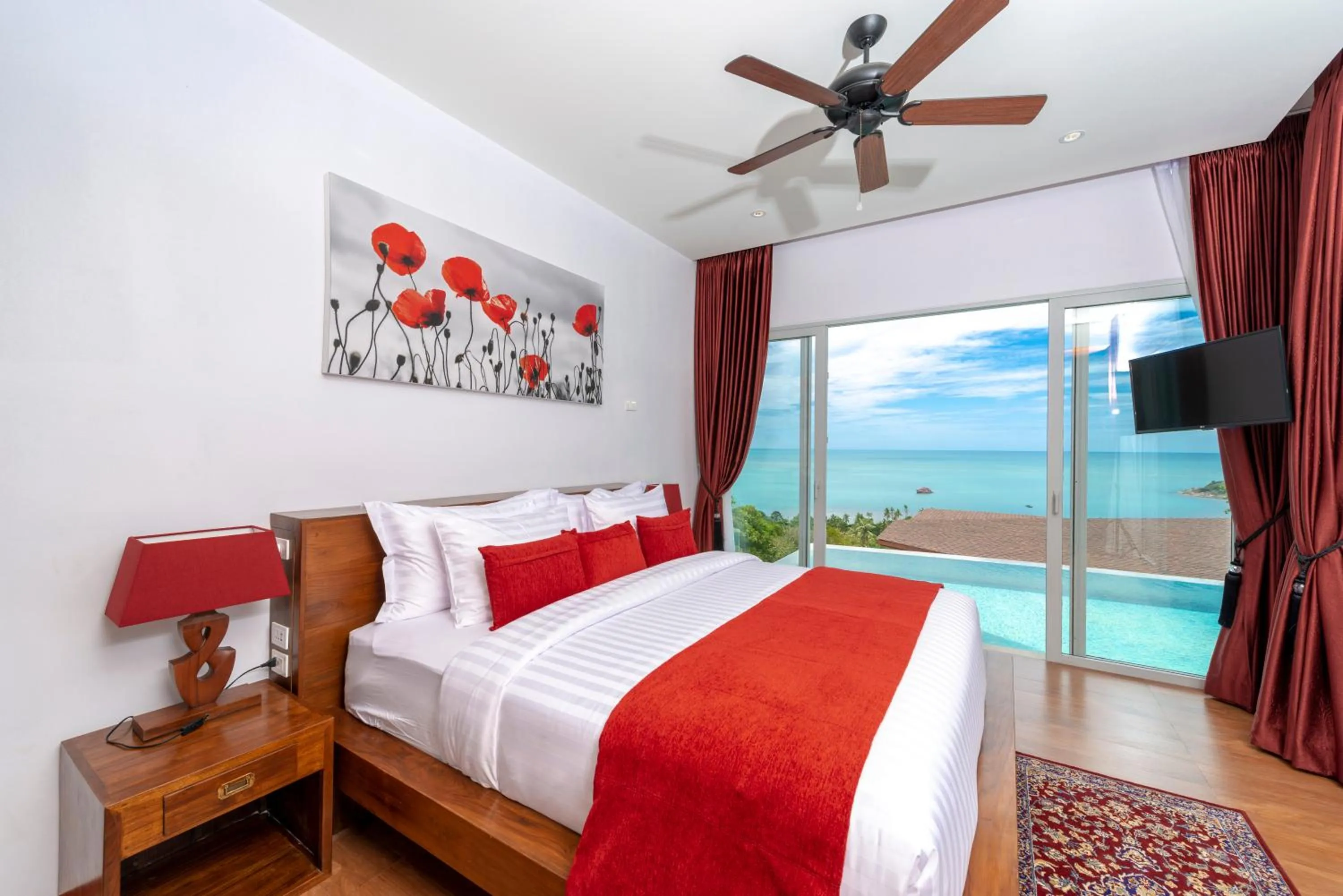 Bedroom, Bed in Eranda Pool Spa Villa, Chaweng Koh Samui