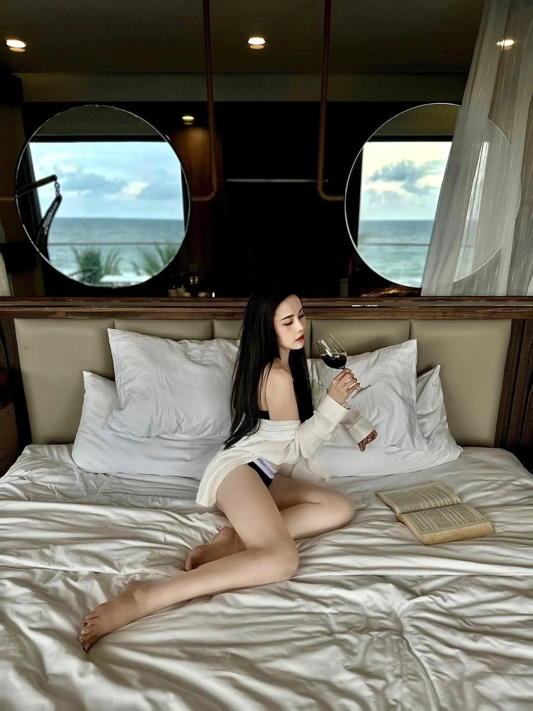 People, Bed in Sunset Beach Resort and Spa