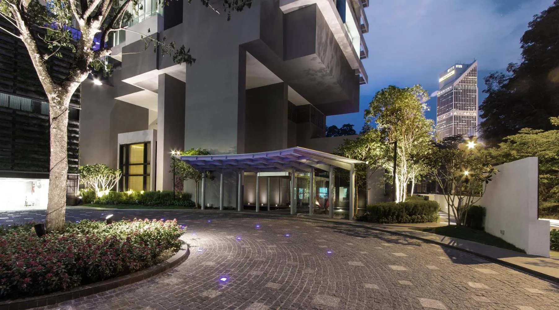 Facade/entrance in Lanson Place Bukit Ceylon