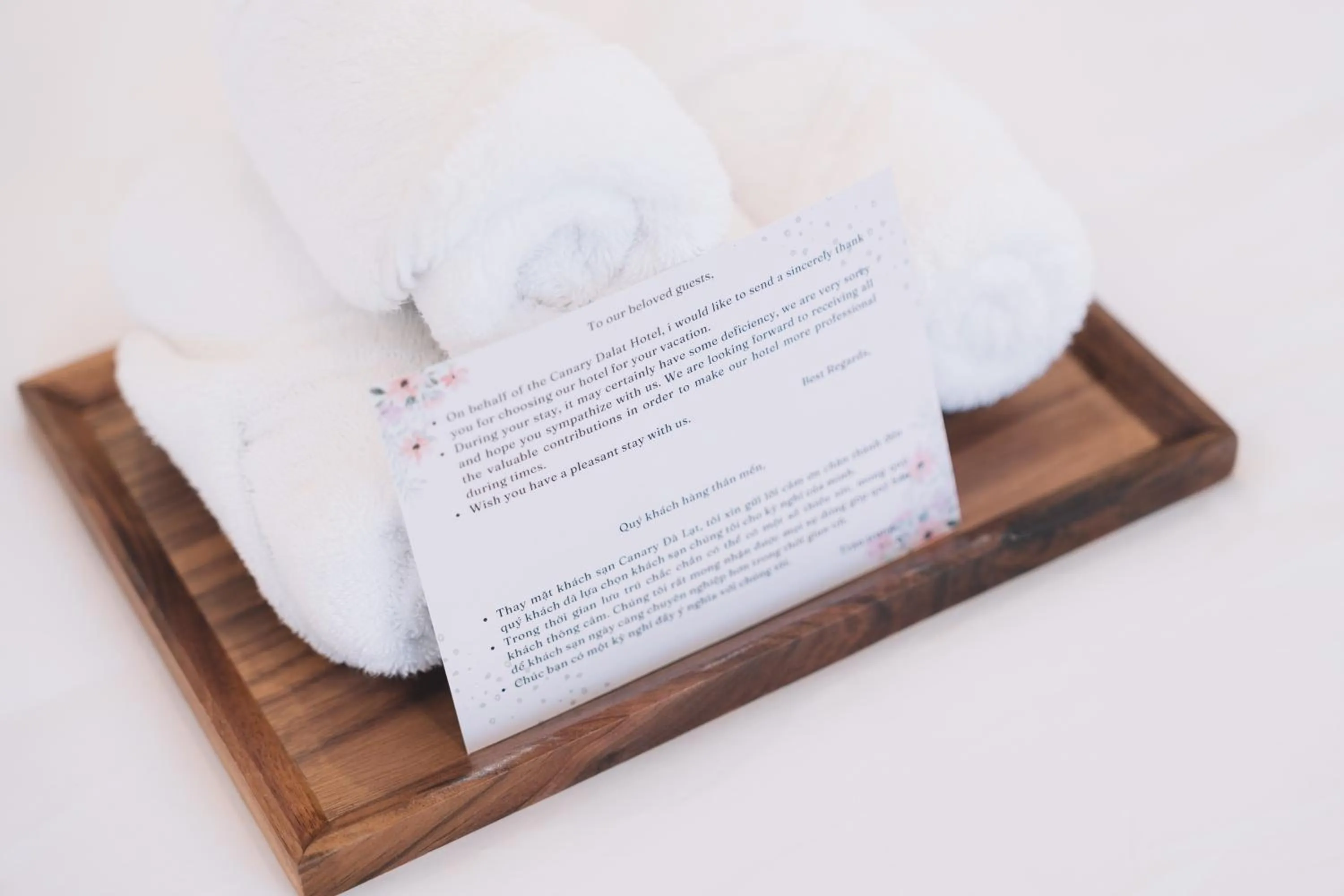 towels in Canary Dalat Hotel