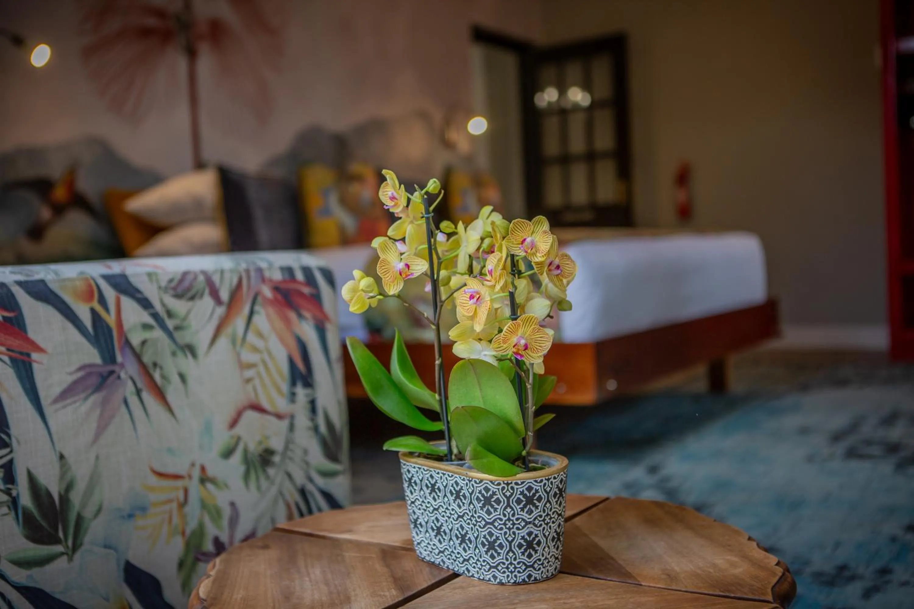 Decorative detail, Bed in Droombos Boutique Hotel