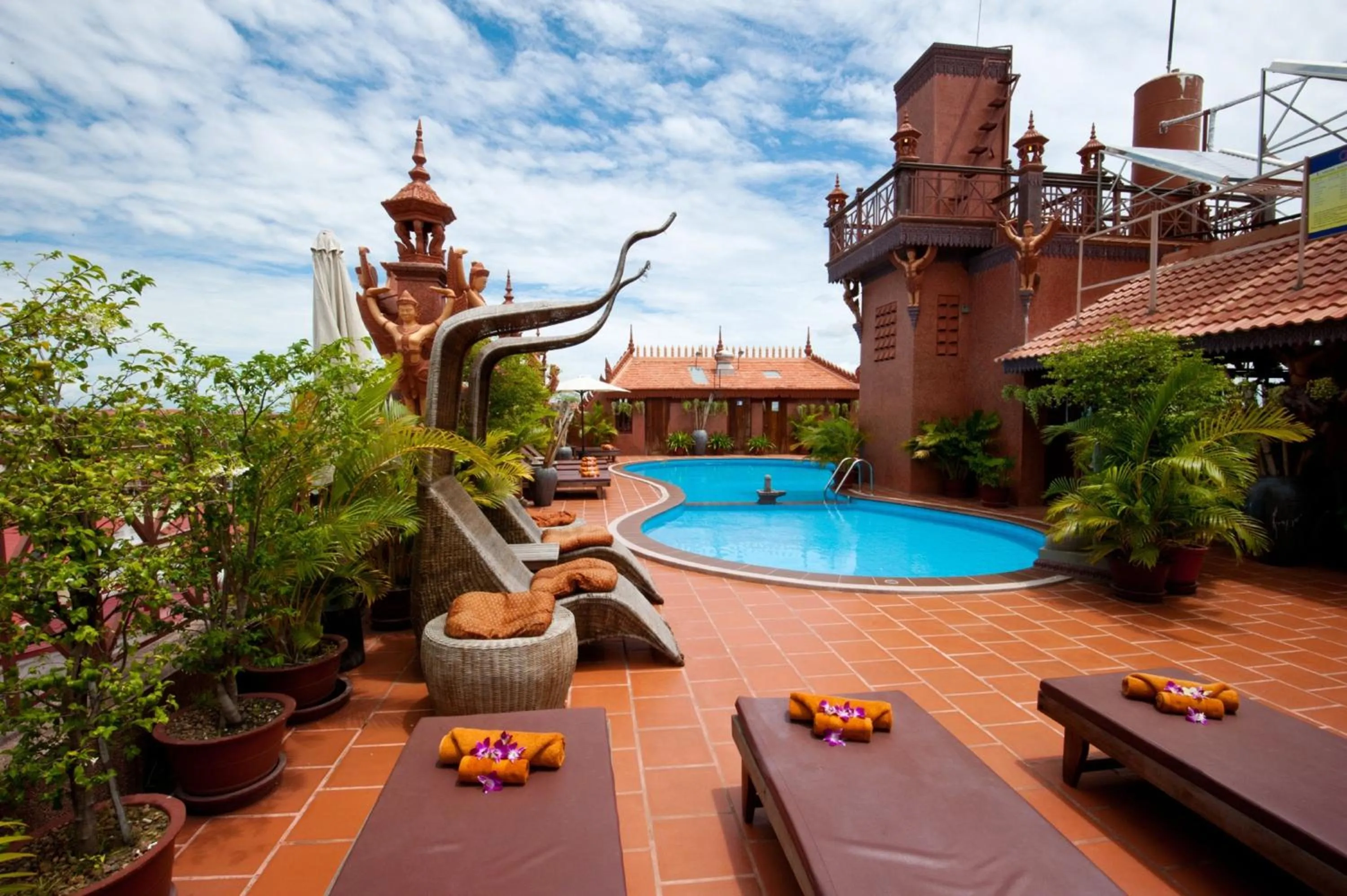 Pool view in Okay Guesthouse Siem Reap