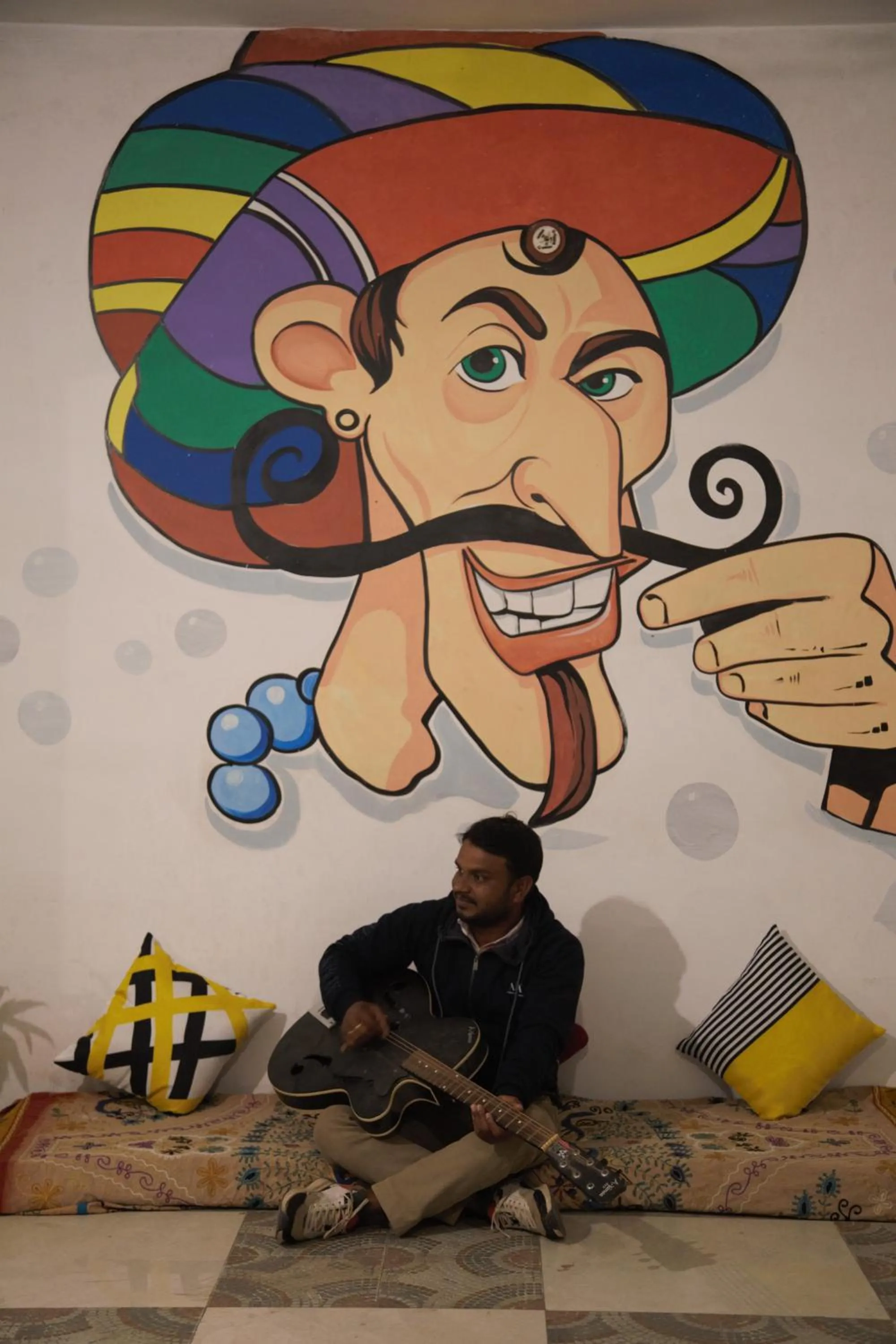 Decorative detail in Moustache Khajuraho