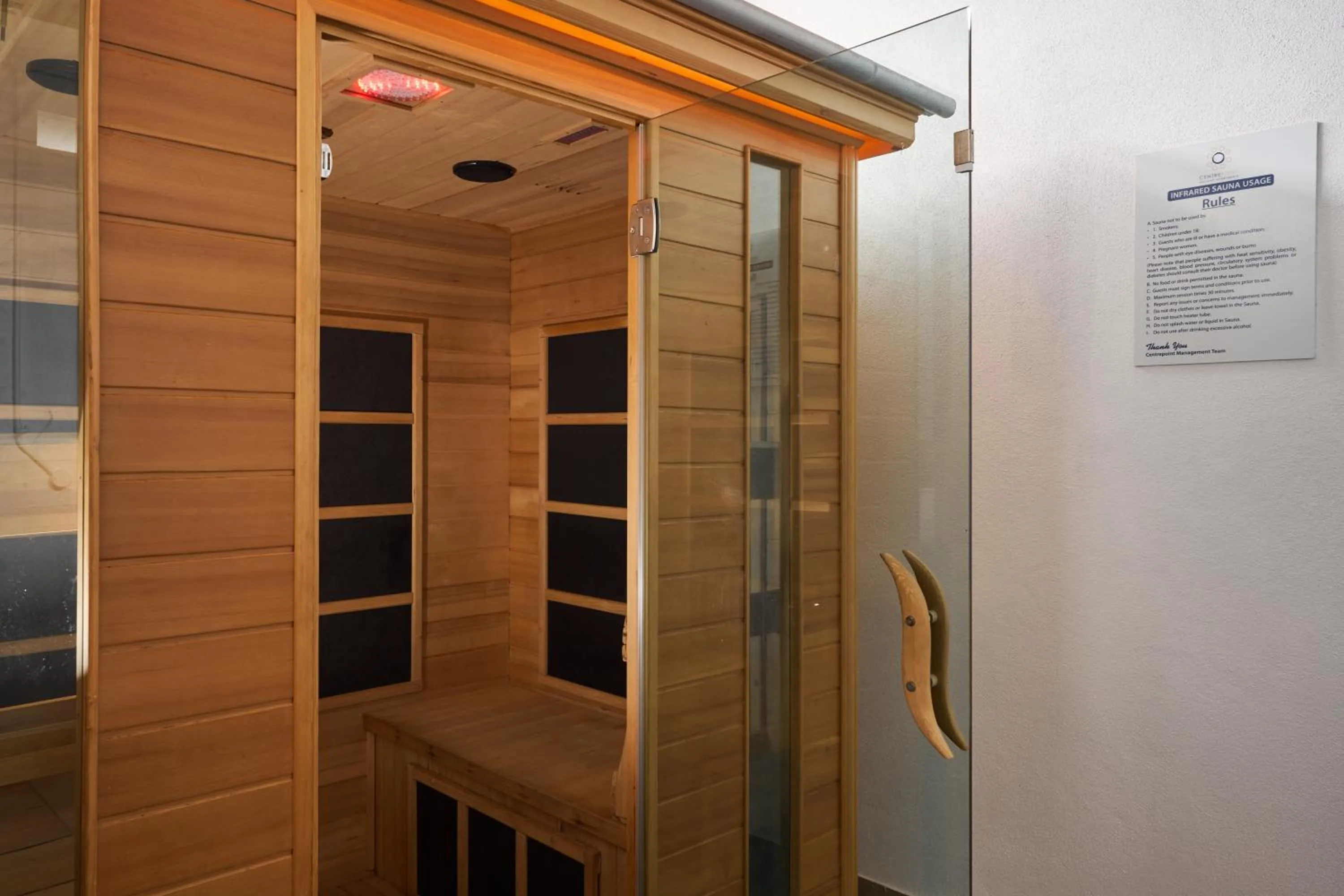 Sauna in Centrepoint Apartments Caloundra