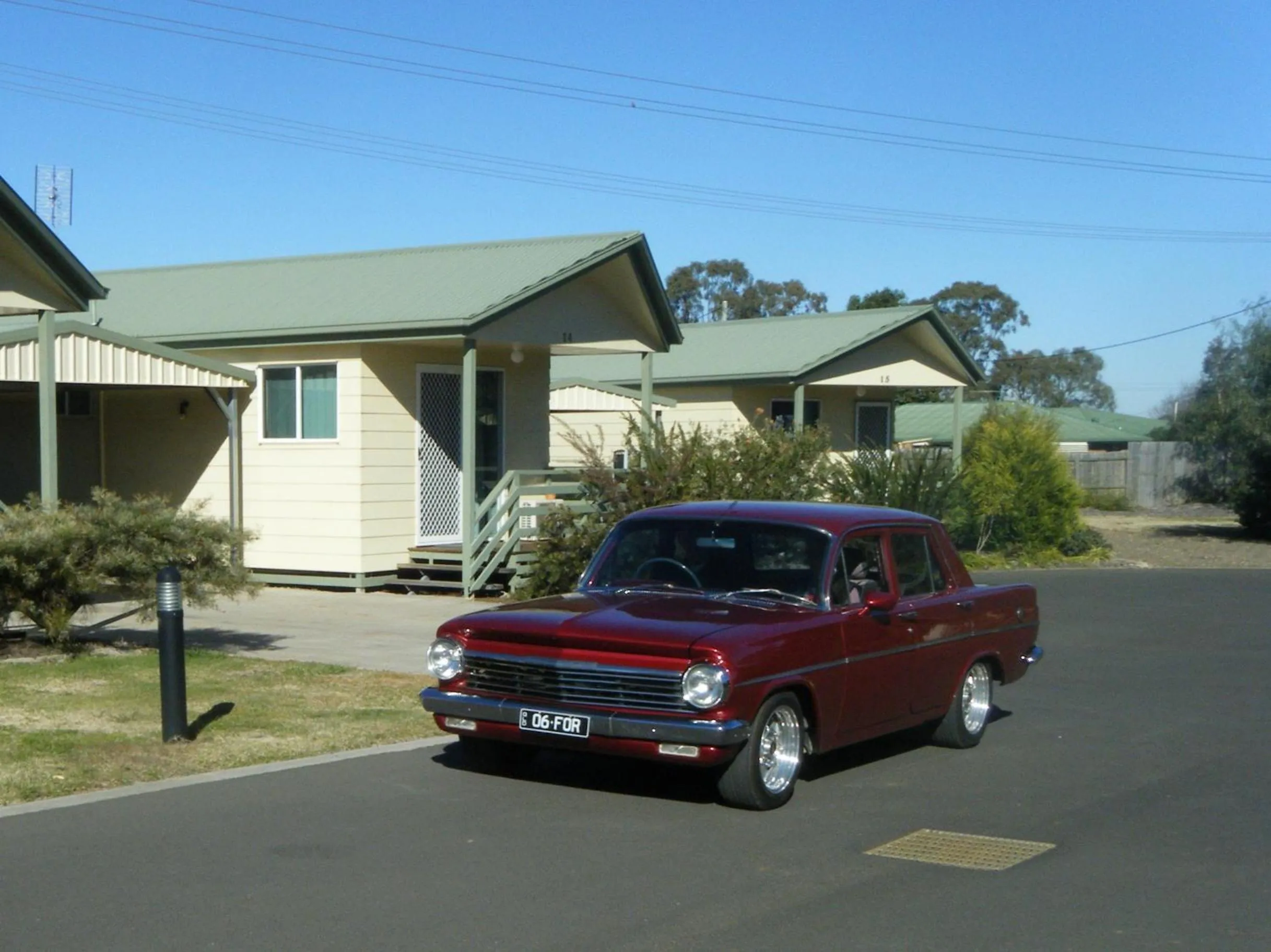 Facade/entrance in PepperTree Cabins, Kingaroy