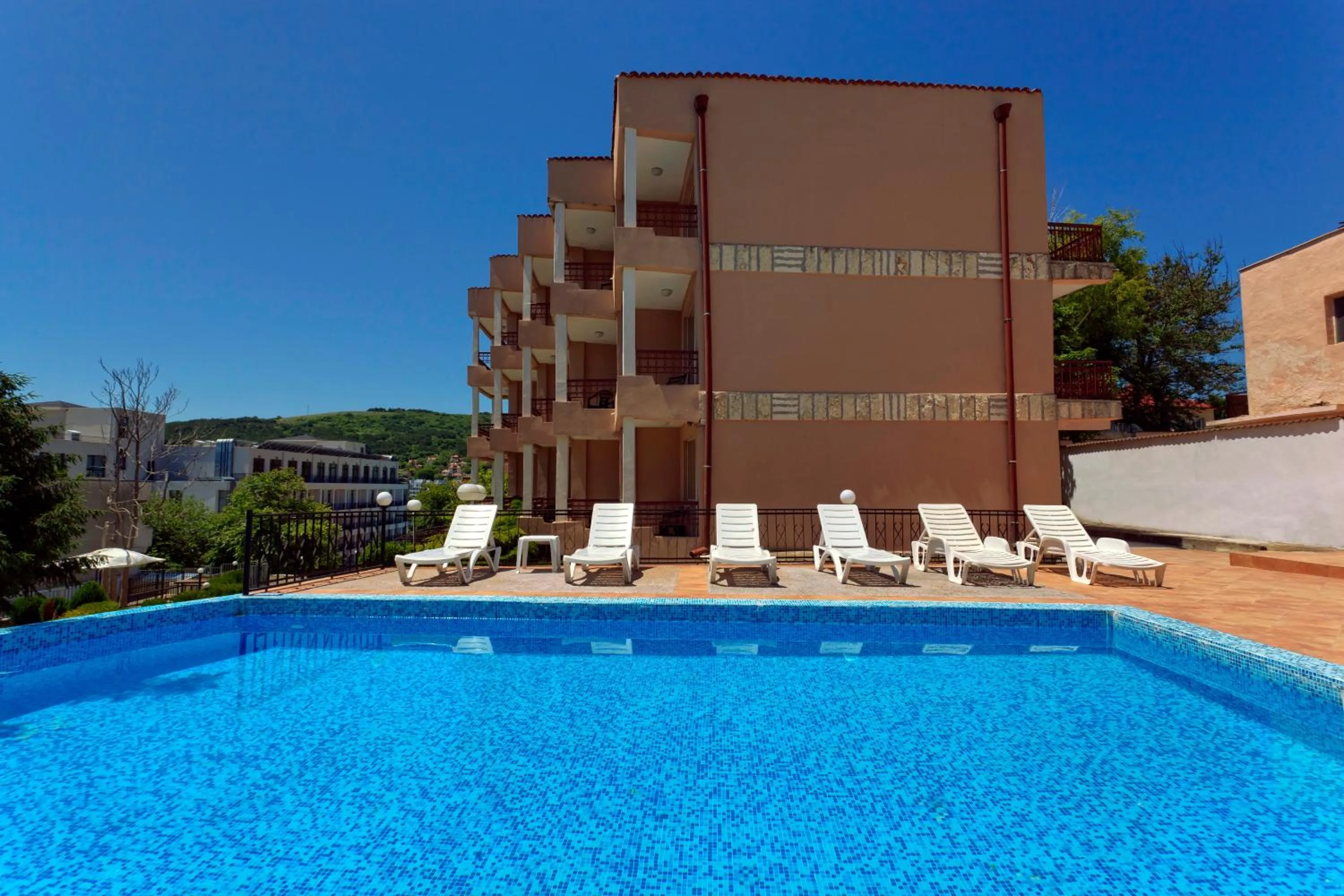 Pool view in Hotel Naslada
