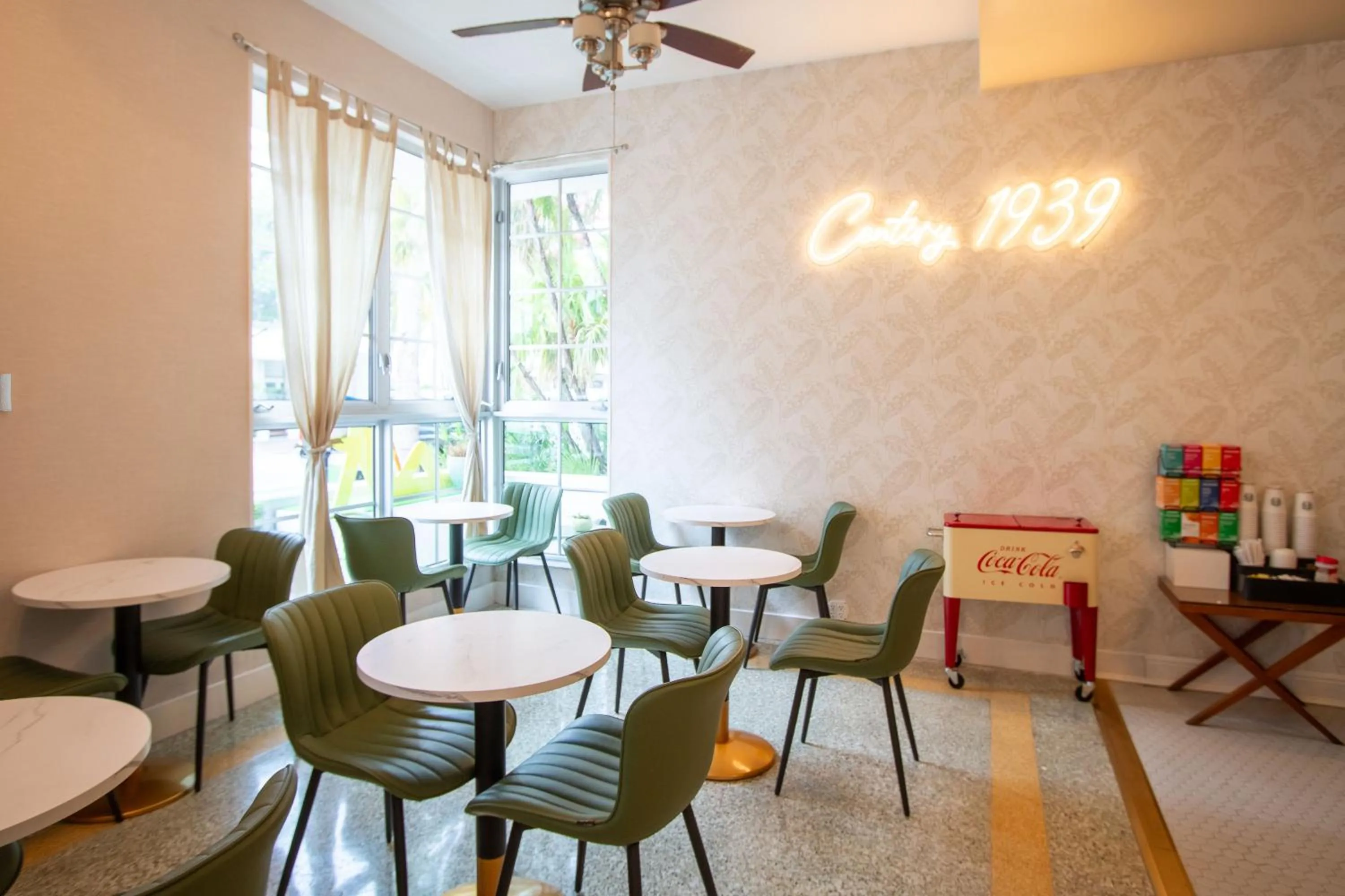 Seating area in Century Hotel