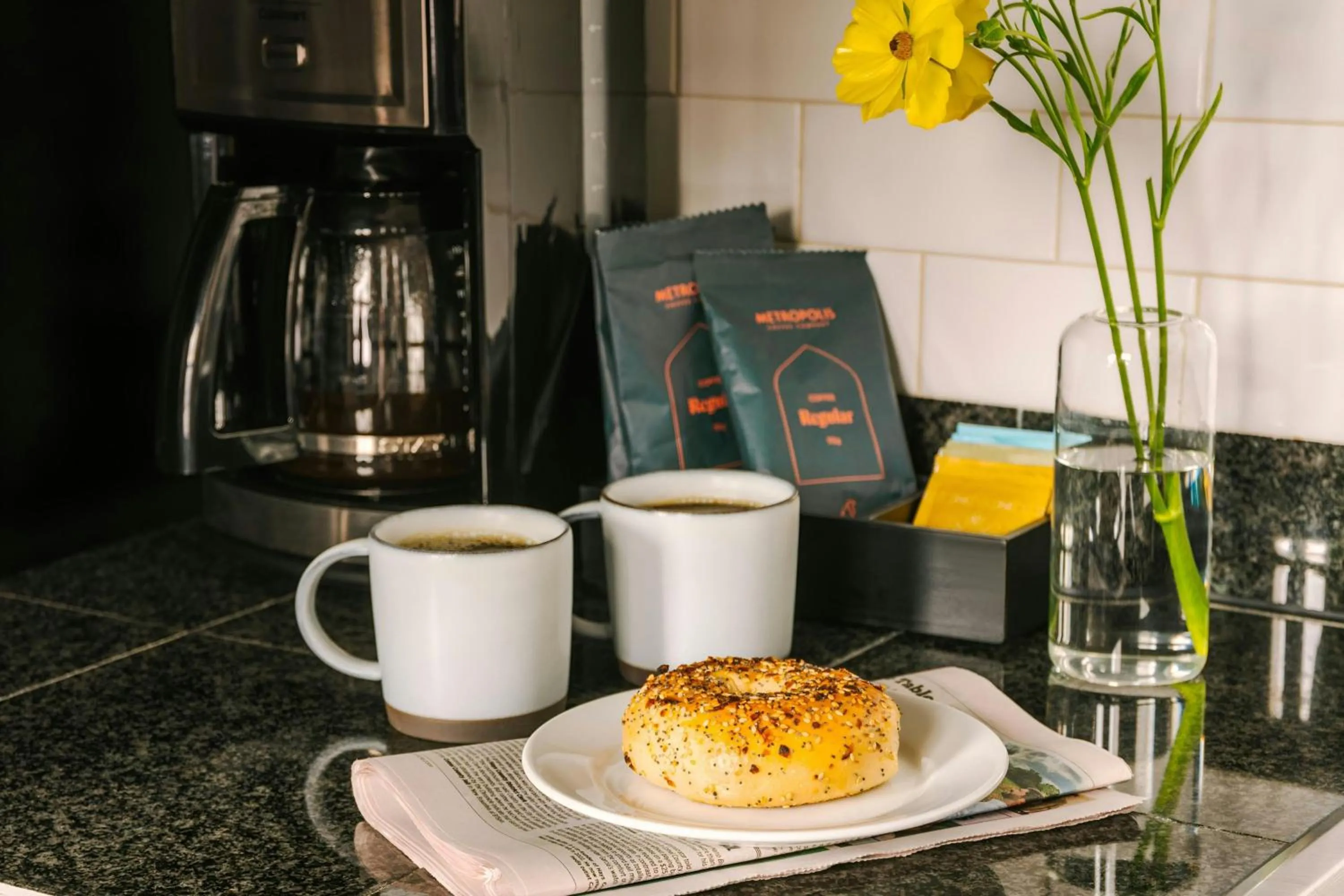 Kitchen or kitchenette in Sonder by Marriott Bonvoy One Platt Apartments Financial District