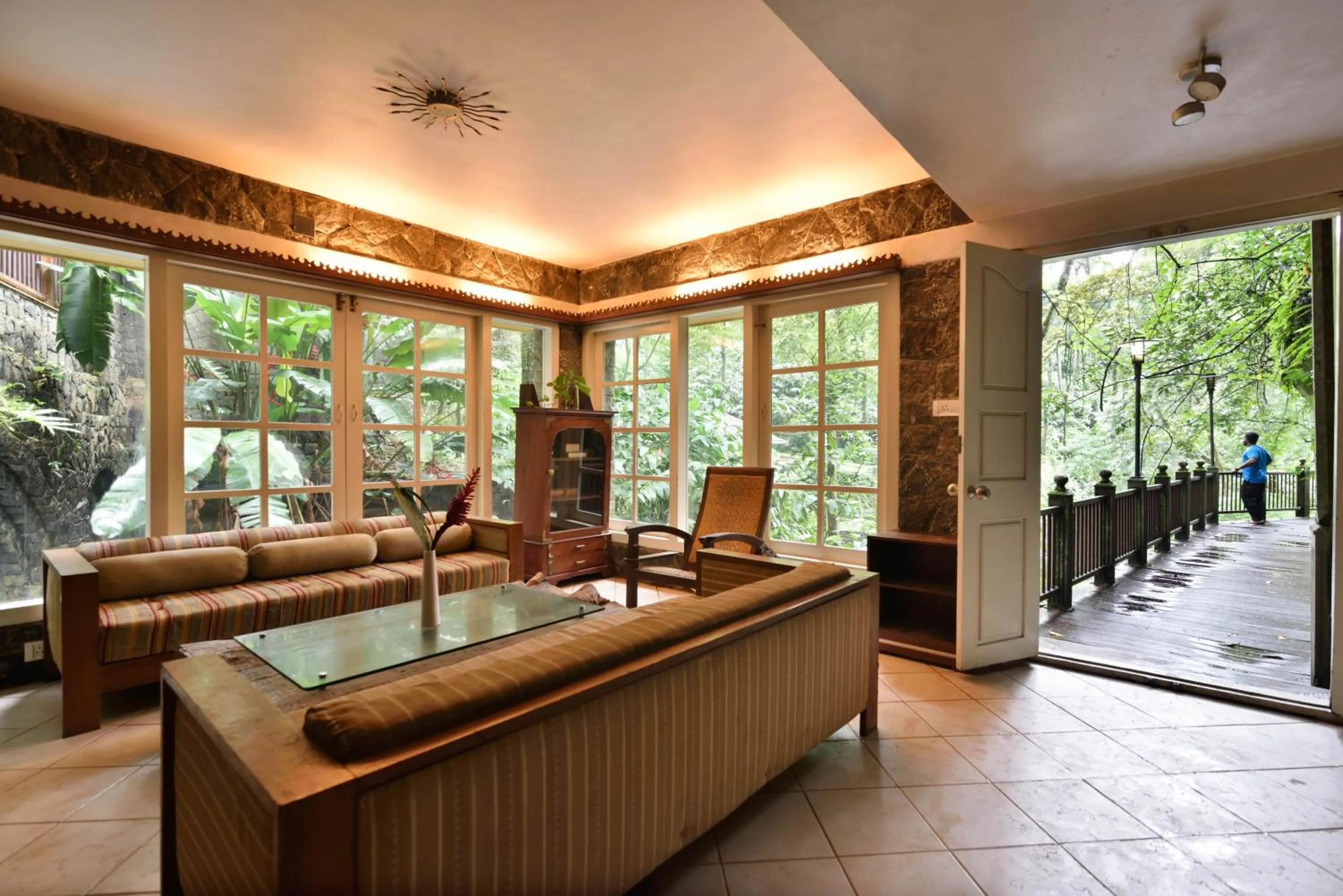 Living room in Mystic Mayapott, Thekkady