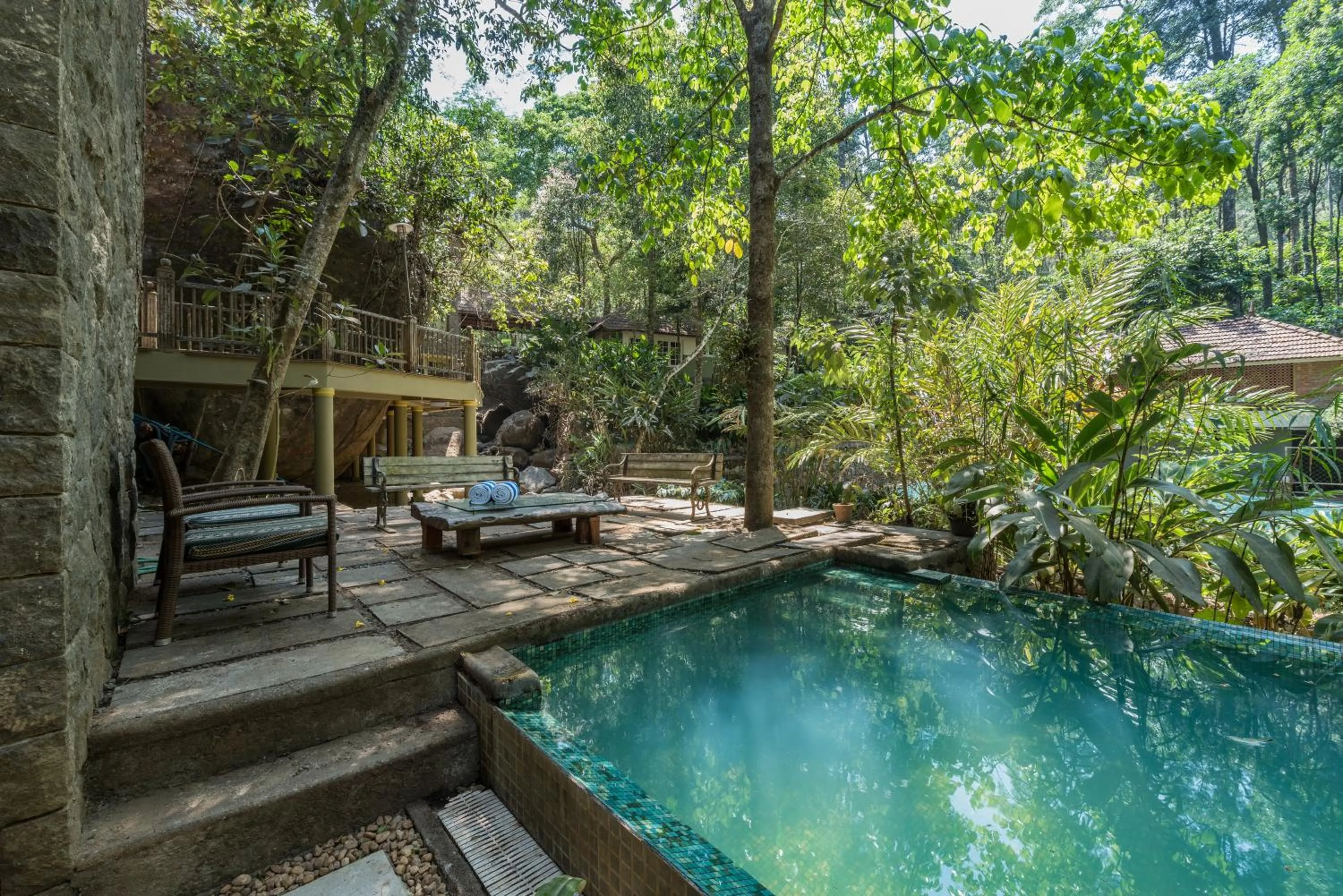 Pool view in Mystic Mayapott, Thekkady