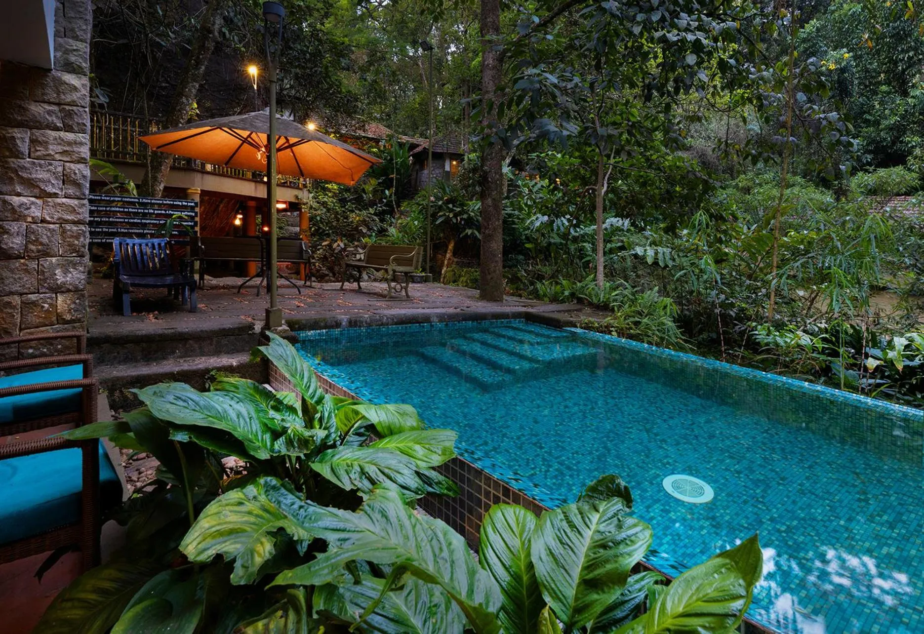 Swimming pool in Mystic Mayapott, Thekkady