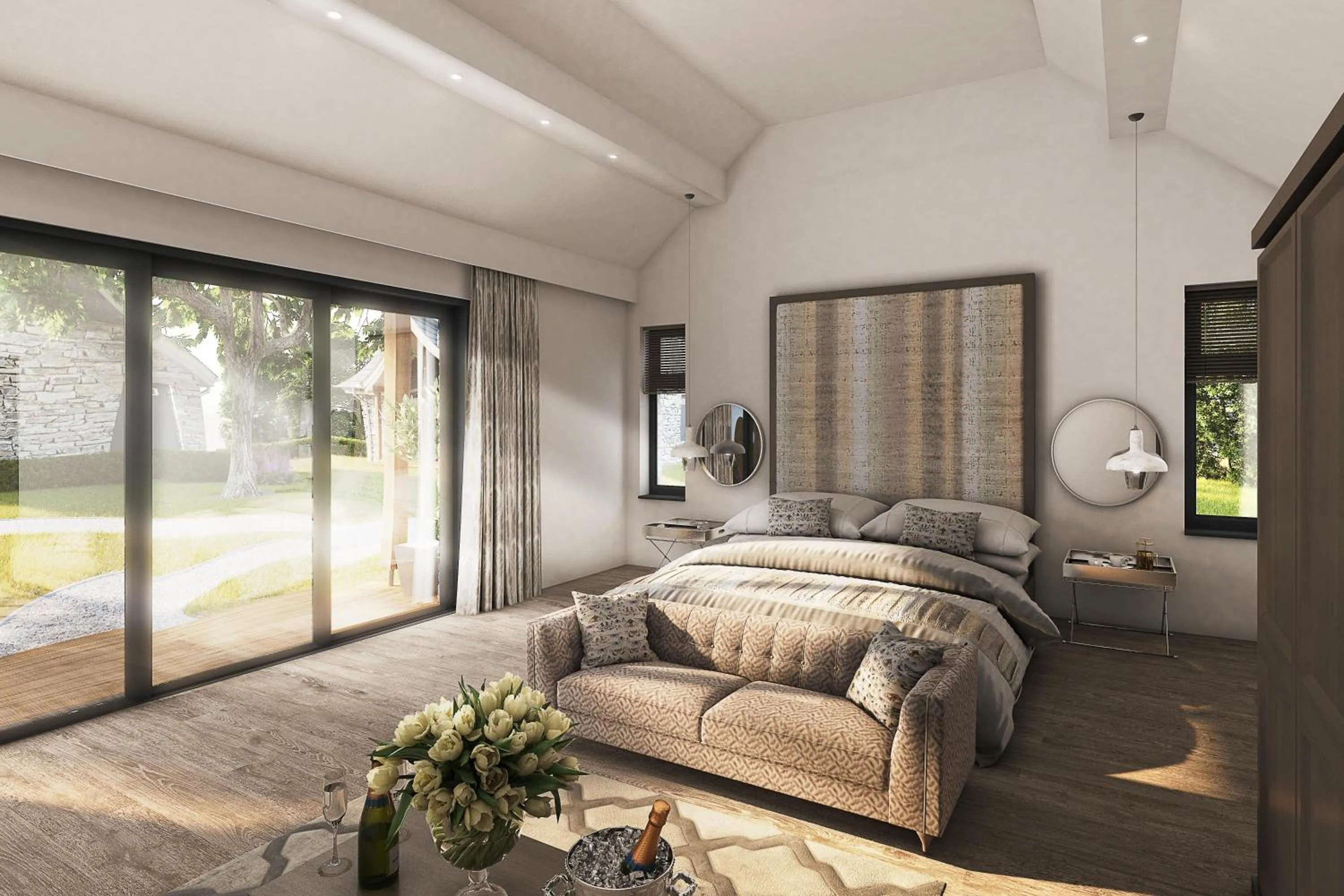 Bedroom, Bed in Kentisbury Grange