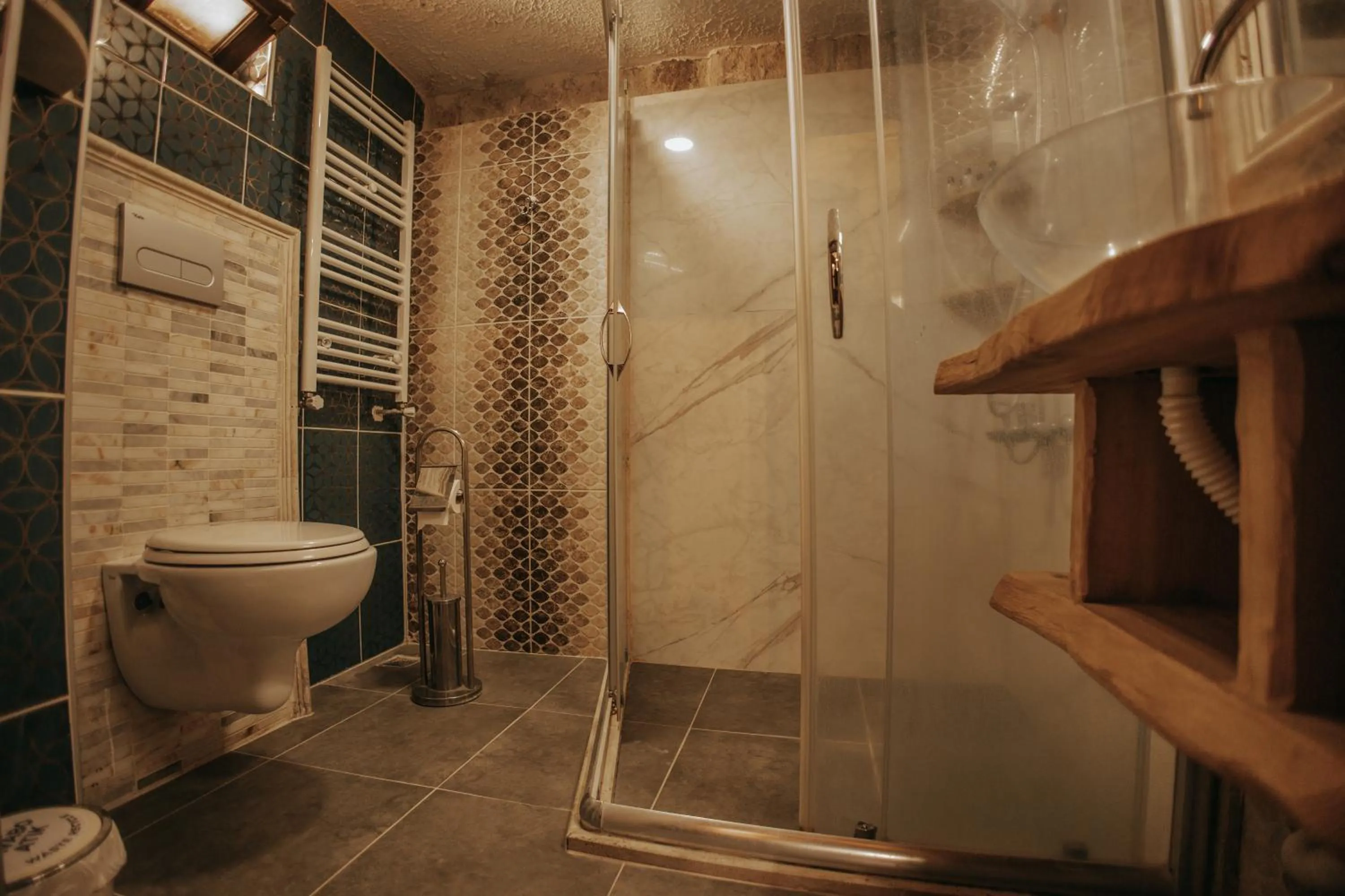 Shower in Vintage Cave House Hotel