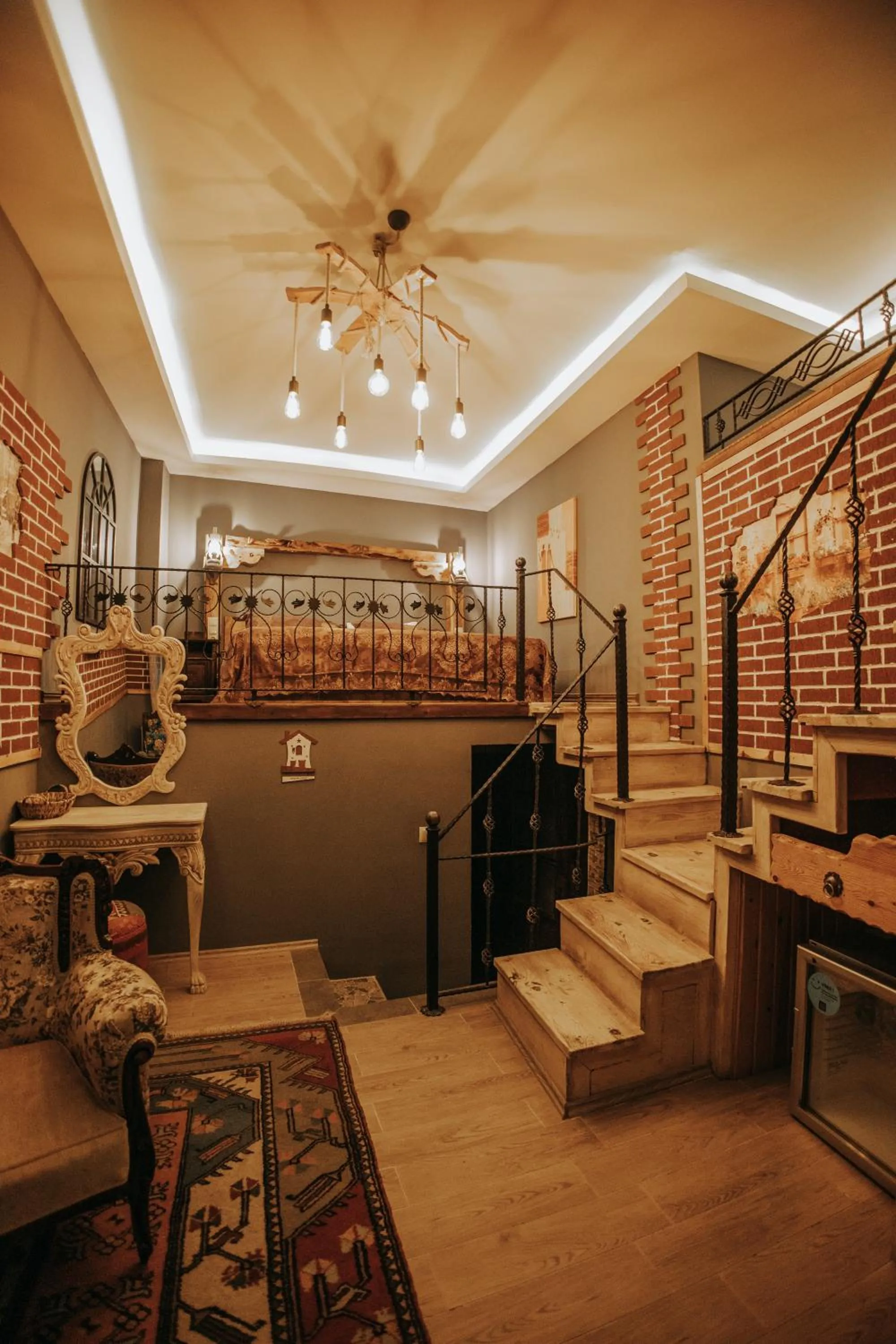 Bed in Vintage Cave House Hotel