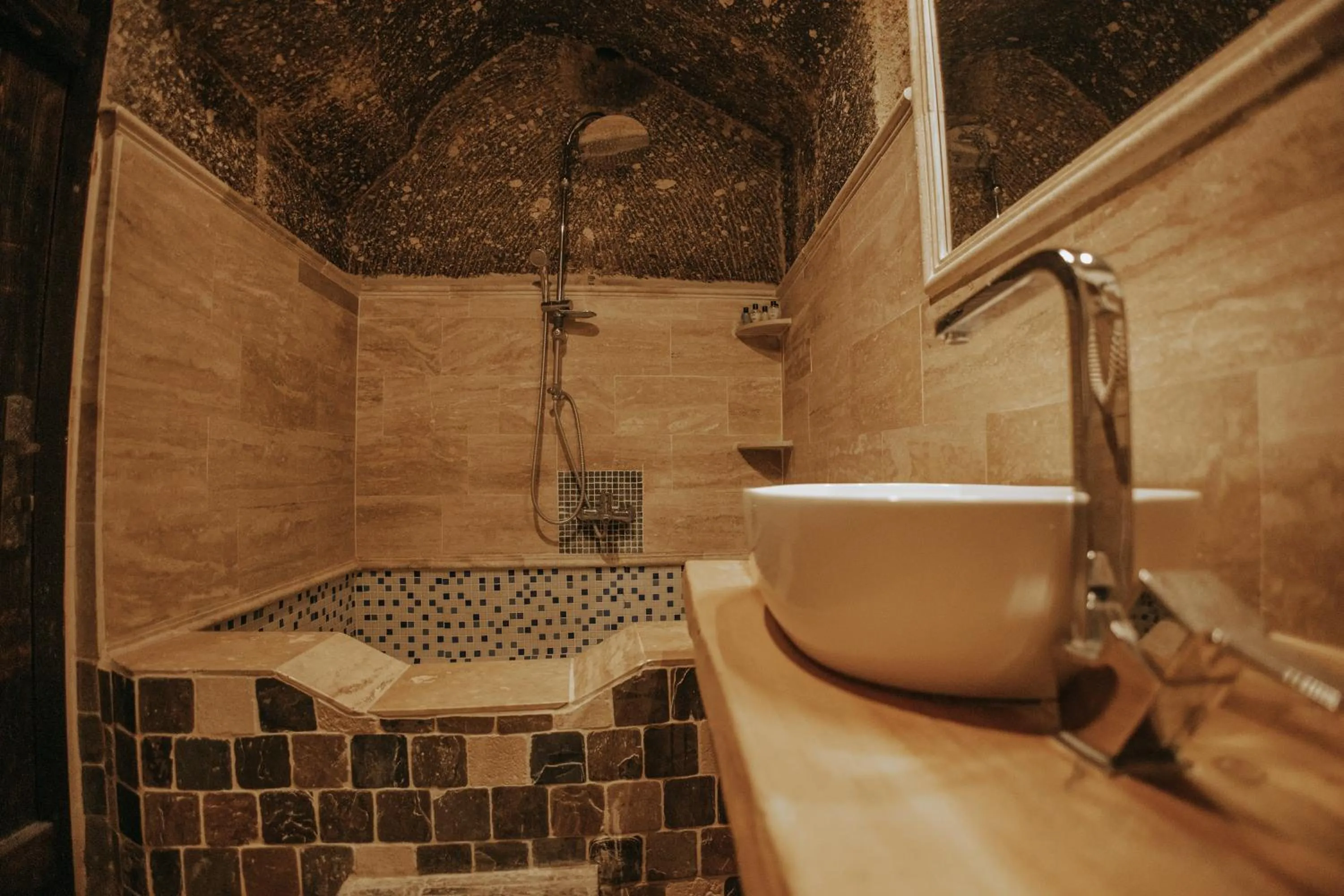 Shower in Vintage Cave House Hotel