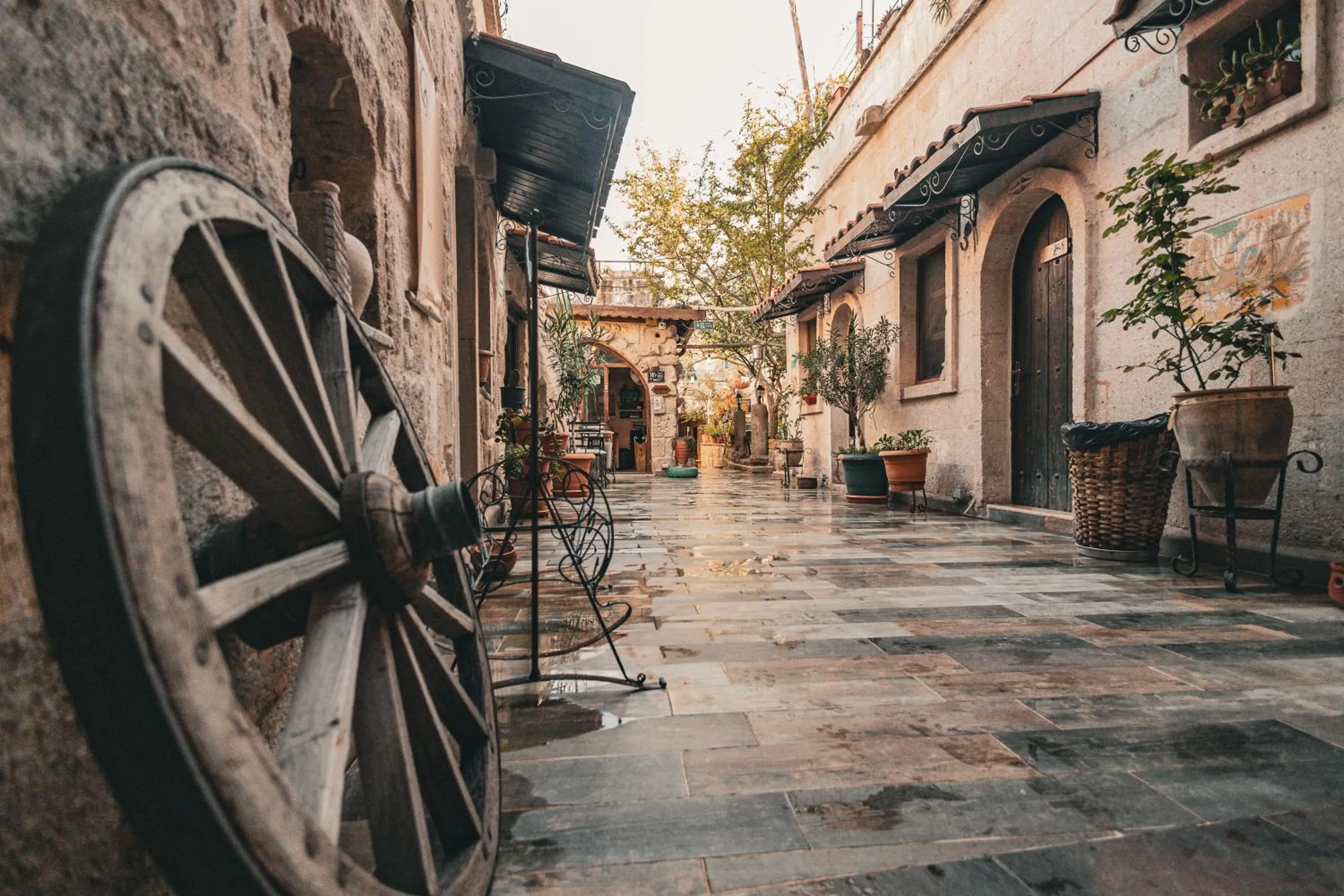 Inner courtyard view in Vintage Cave House Hotel