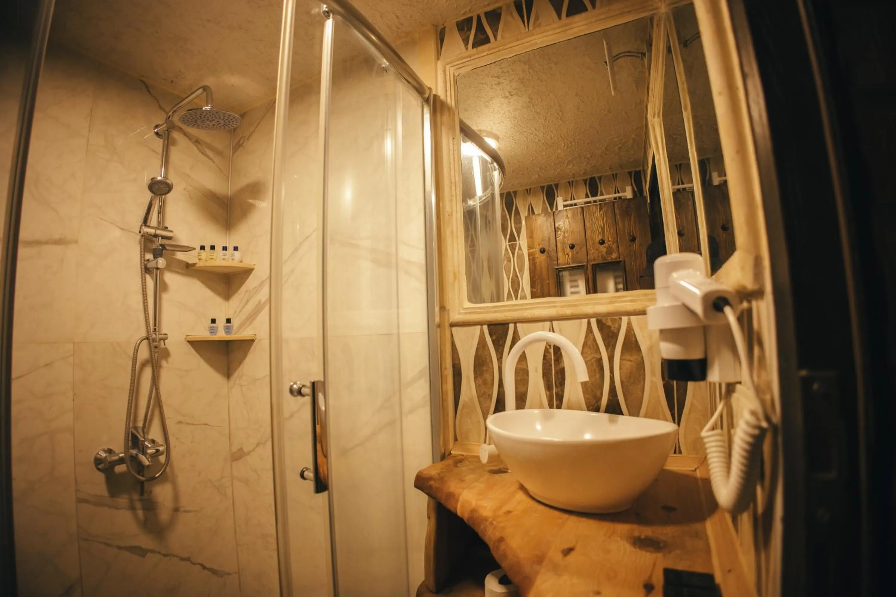 Shower in Vintage Cave House Hotel
