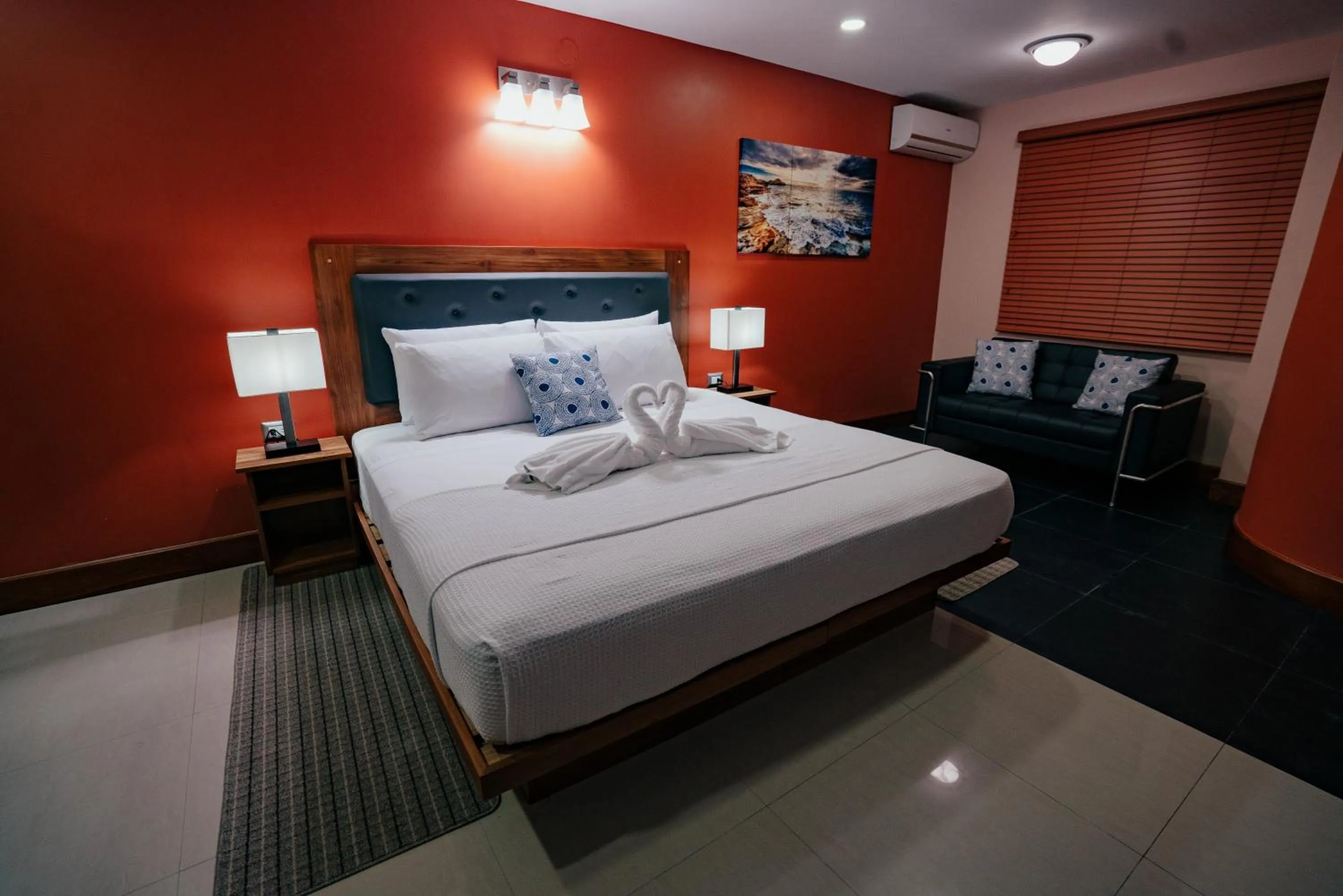 Bed in Runway Hotel