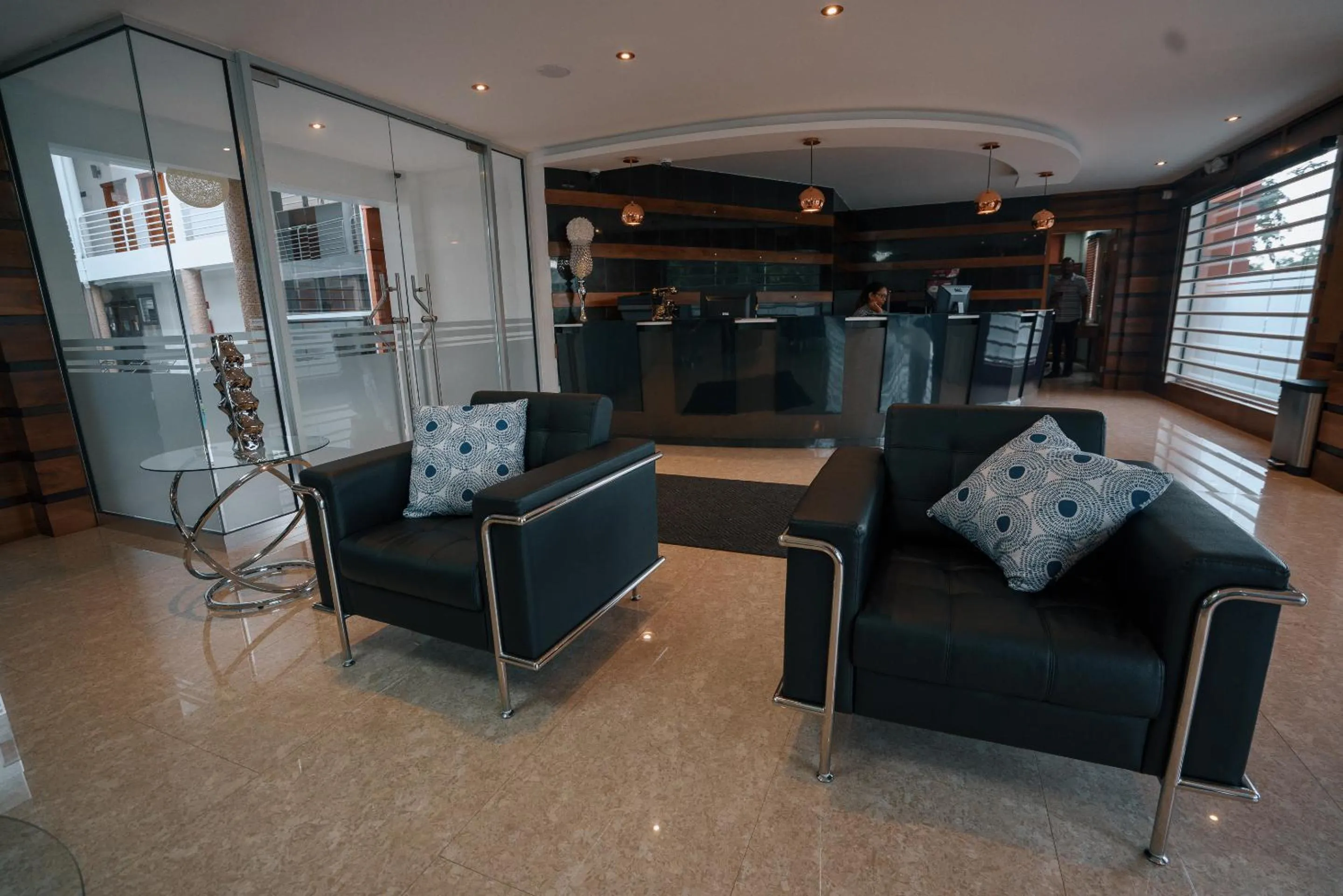 Seating area in Runway Hotel