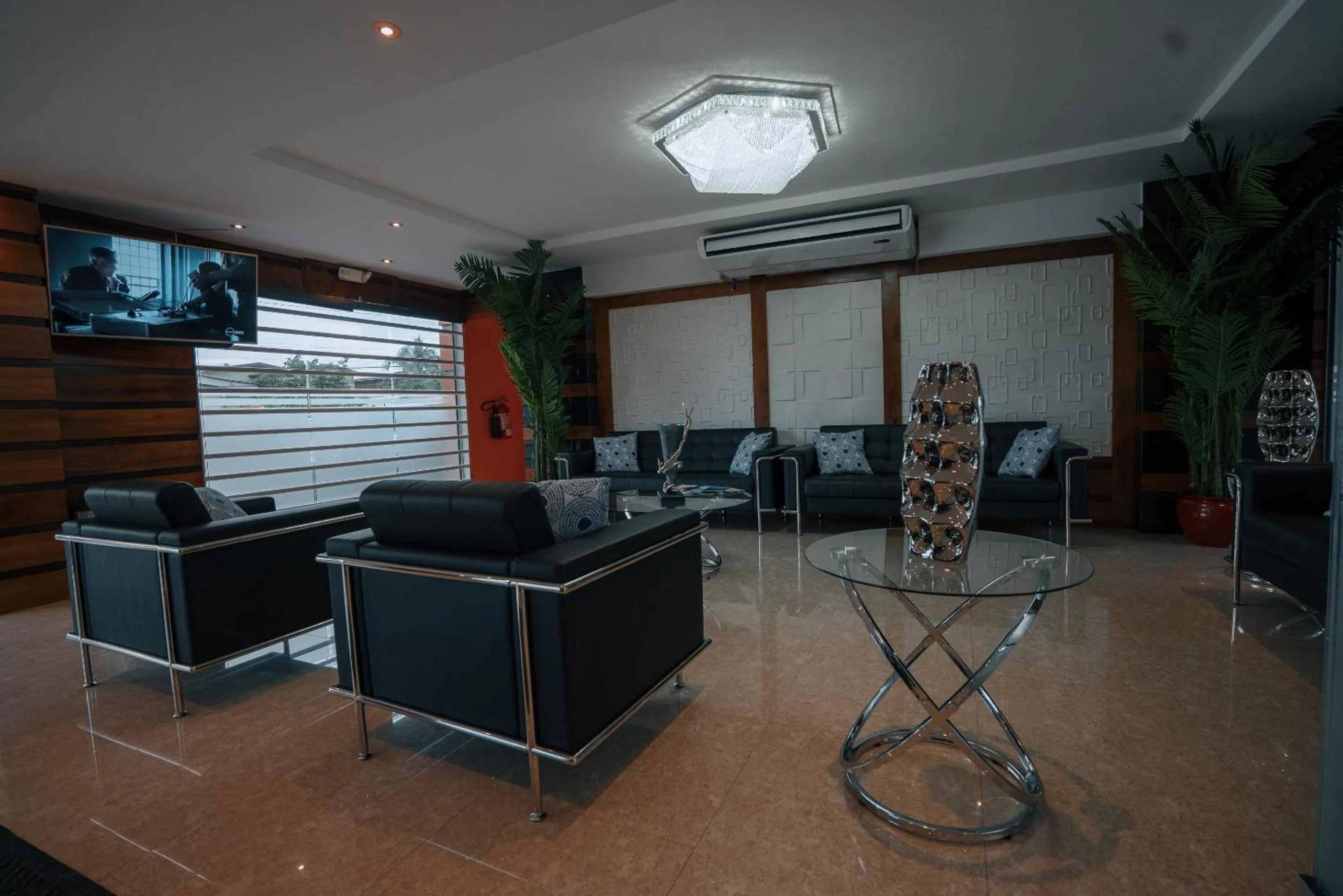 Seating area in Runway Hotel