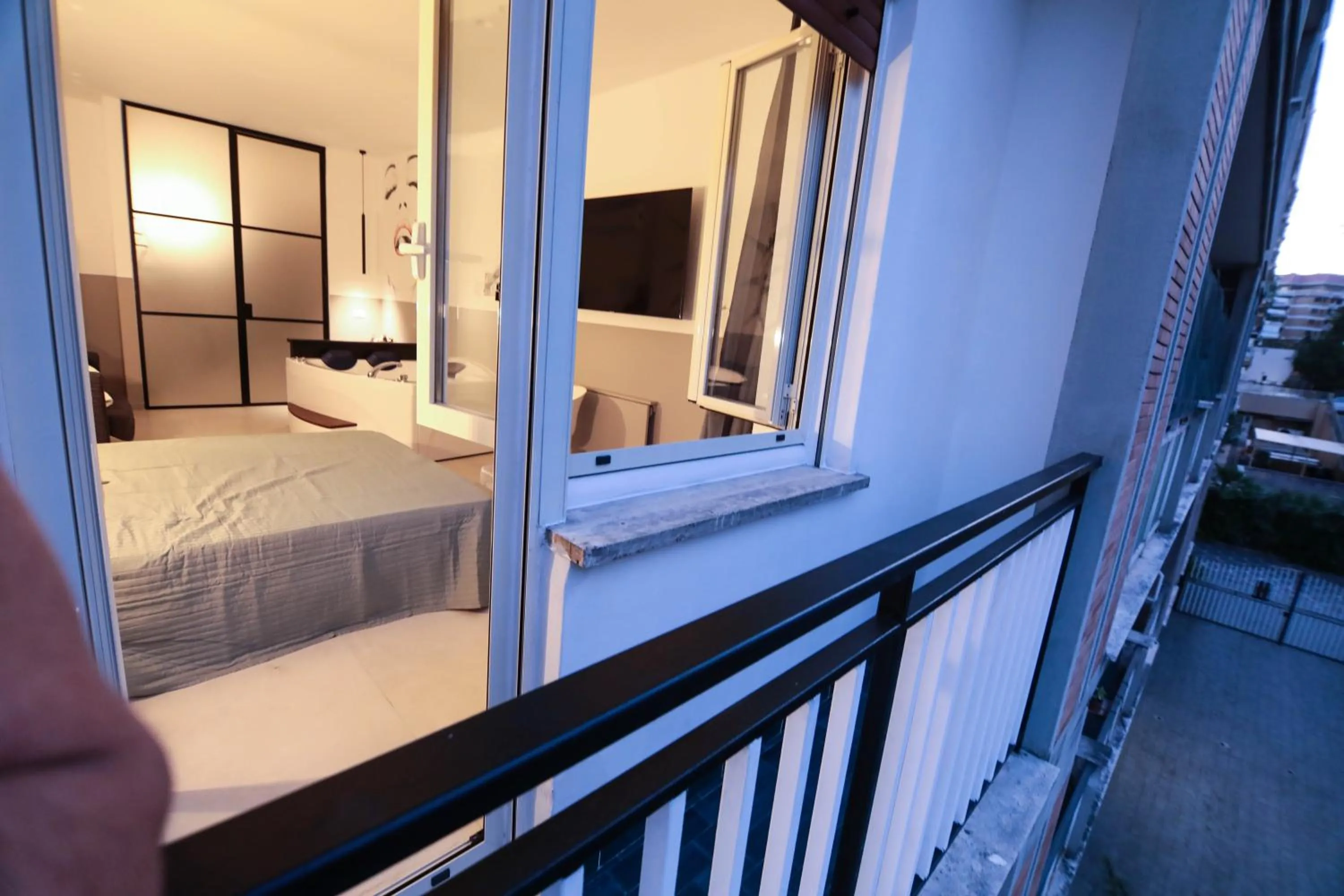 Balcony/Terrace, Bed in O.Effe. Suites / Vatican