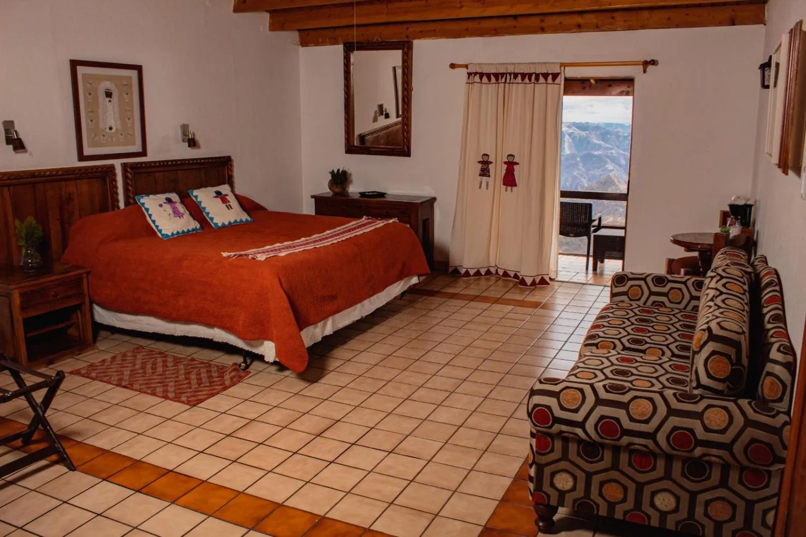 Bed in Hotel Divisadero Barrancas