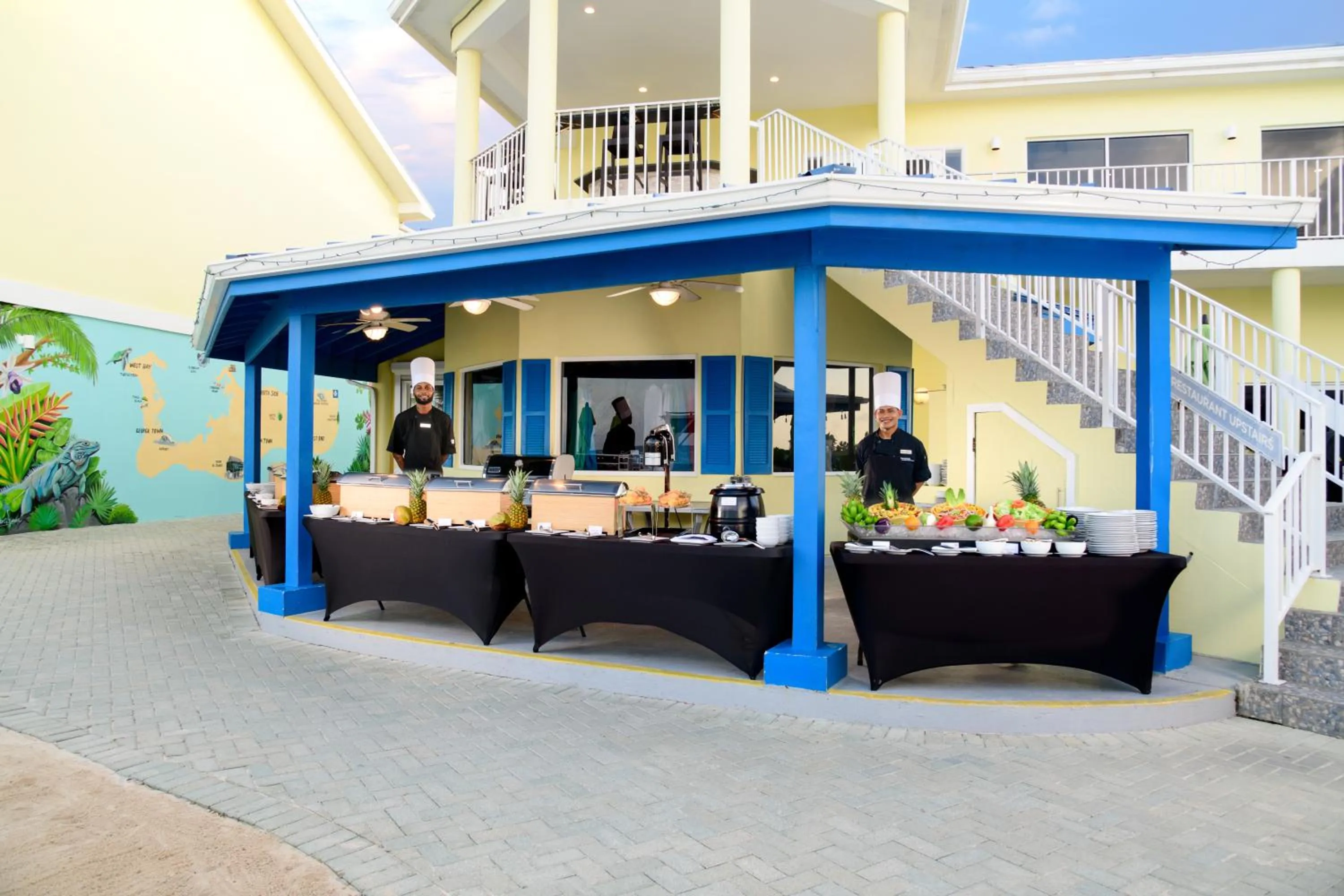 Dining area in Wyndham Reef Resort, Grand Cayman