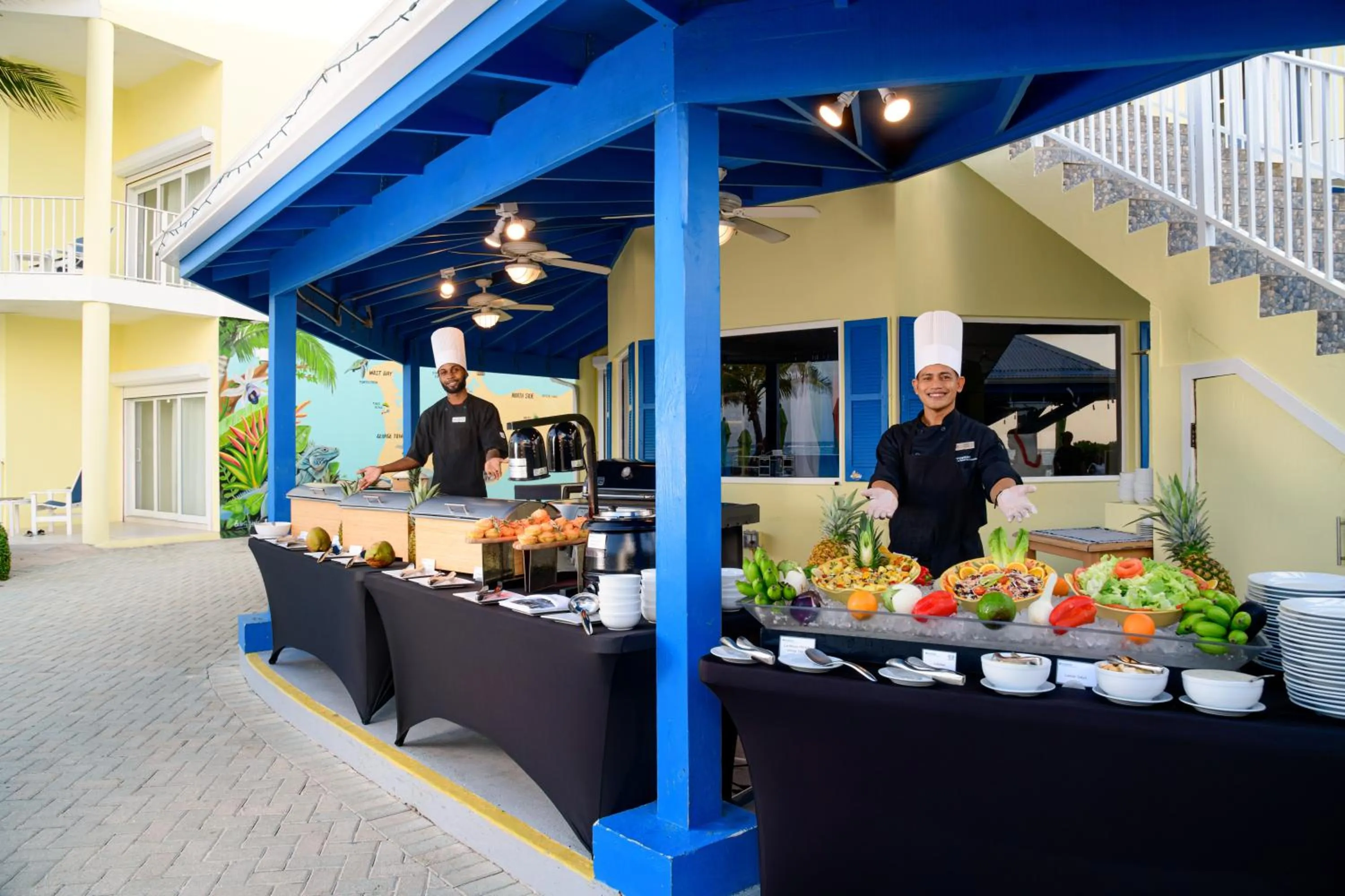 Dining area in Wyndham Reef Resort, Grand Cayman