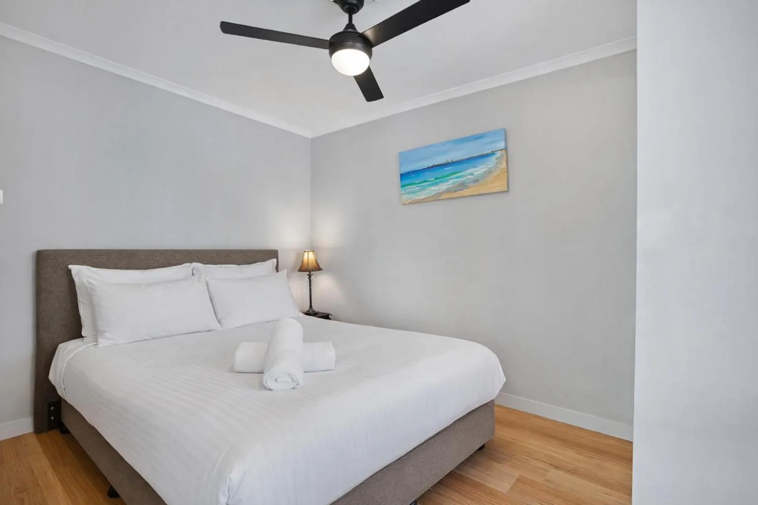 Bed in Saltwater Villas - Pet Friendly Accommodation