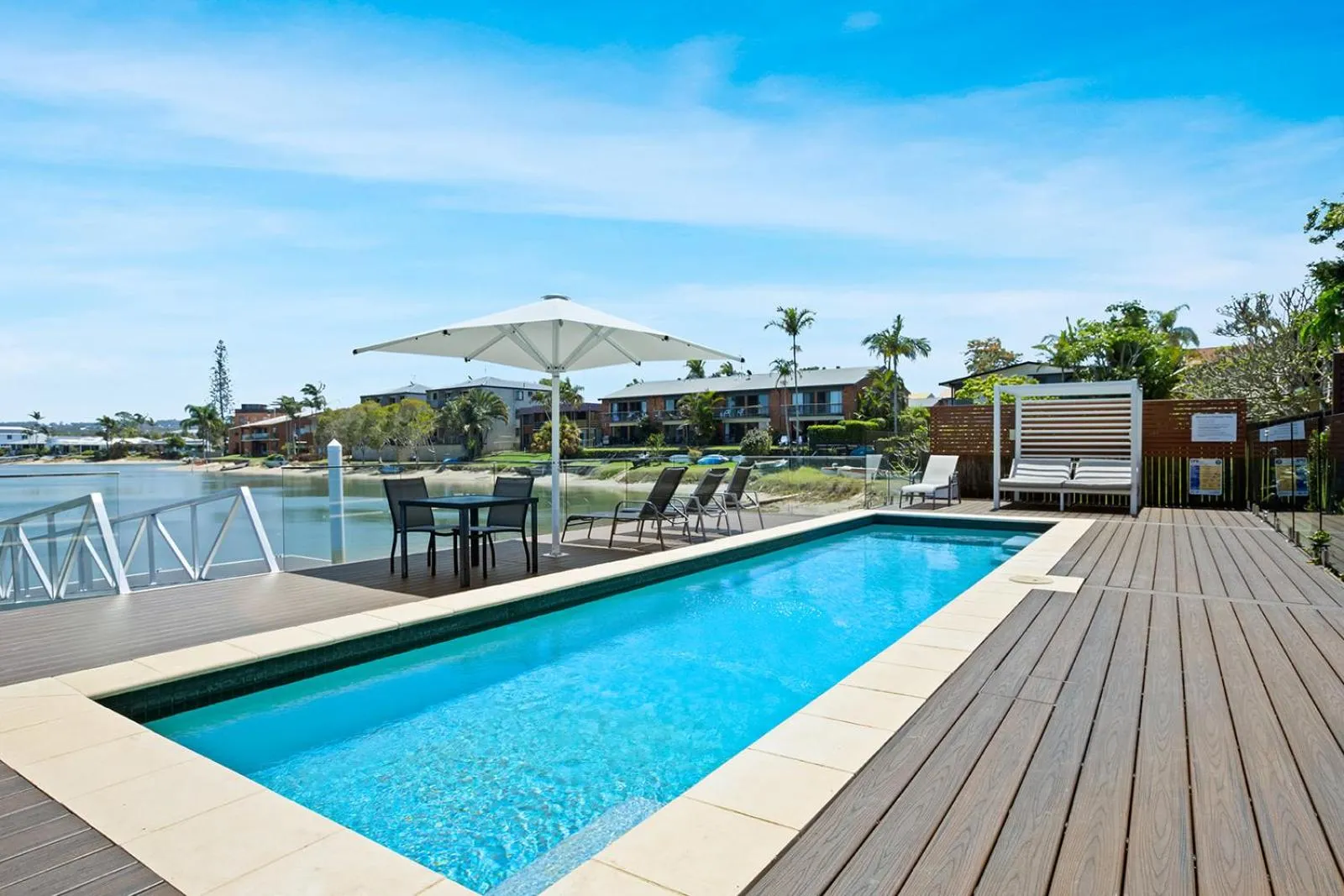 Swimming pool in Saltwater Villas - Pet Friendly Accommodation