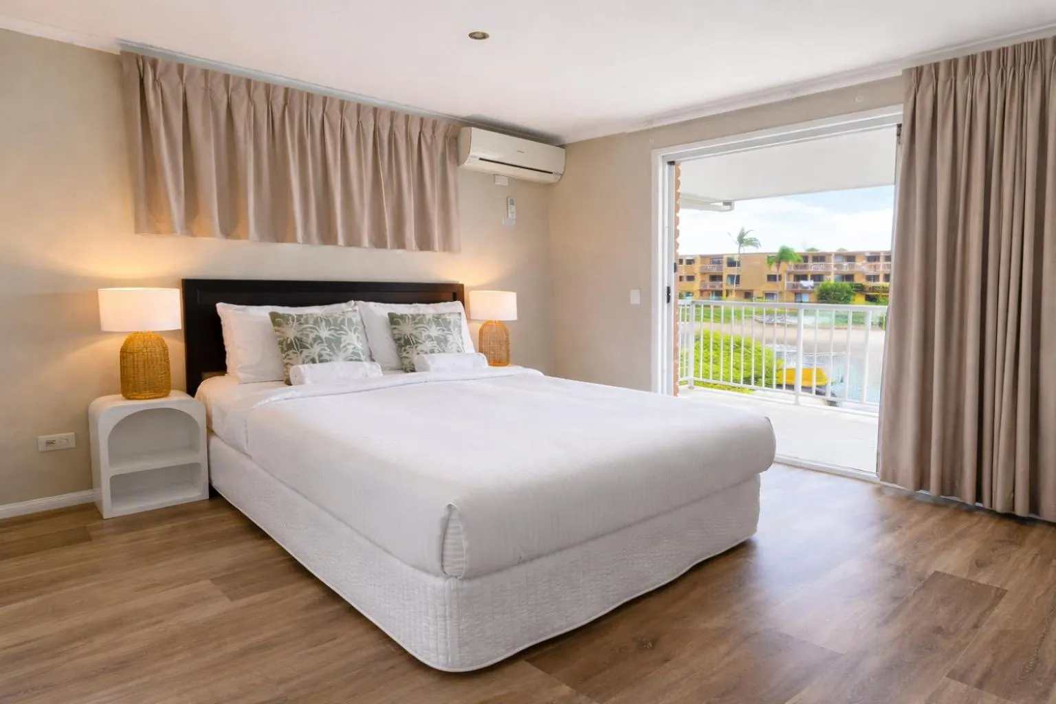 Bed in Saltwater Villas - Pet Friendly Accommodation