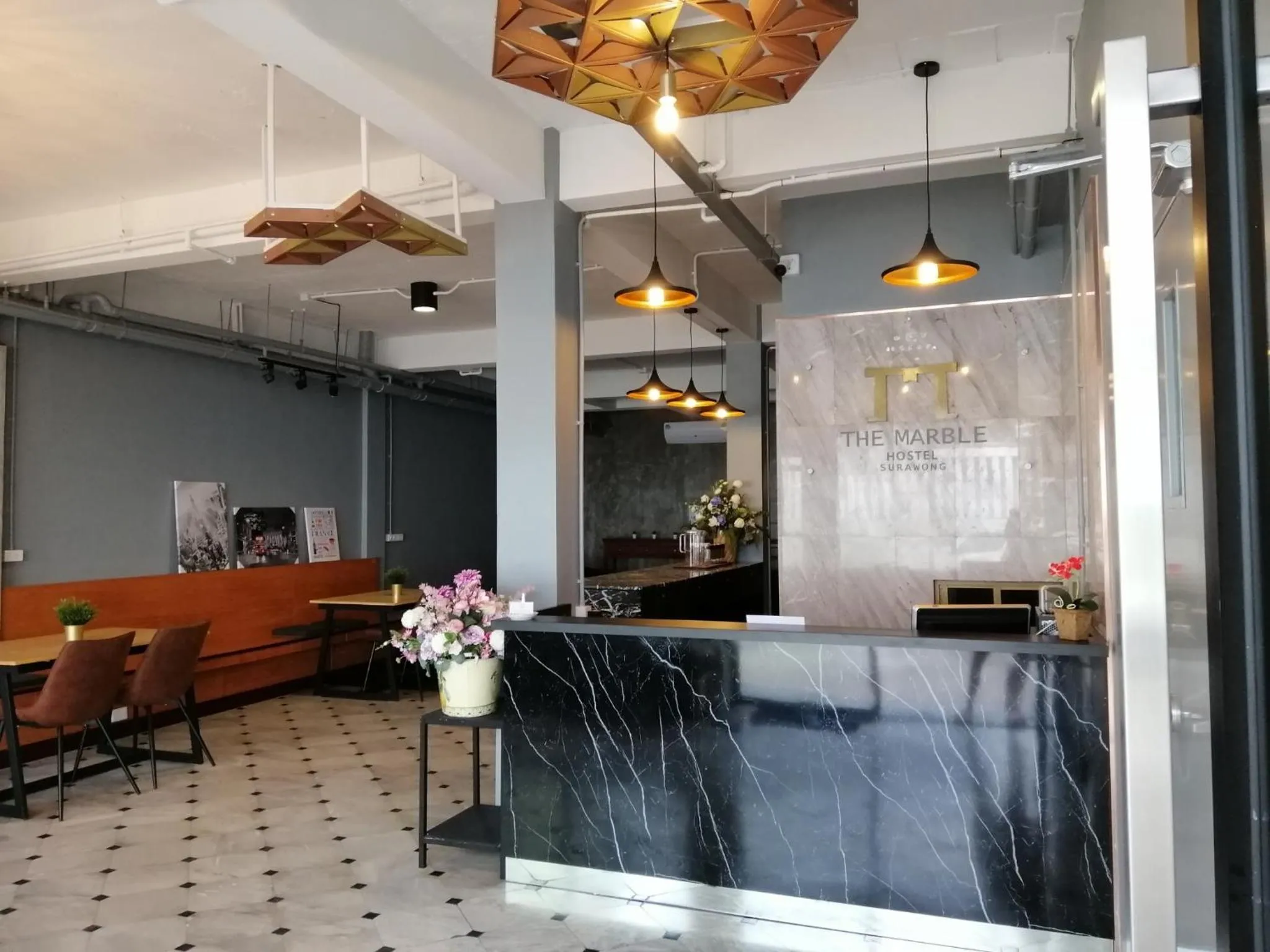 Lobby or reception in The Marble Hostel