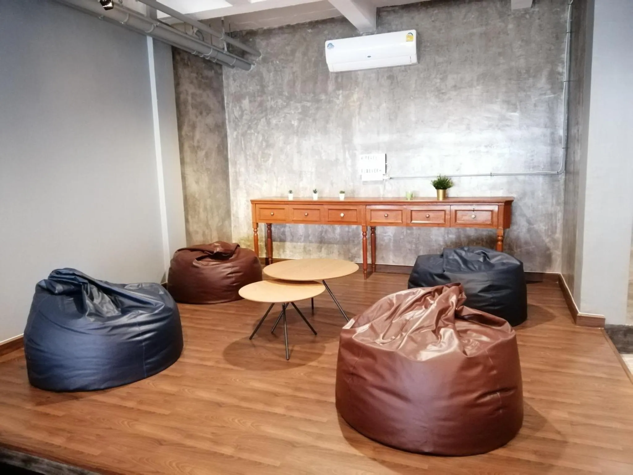 Seating area in The Marble Hostel