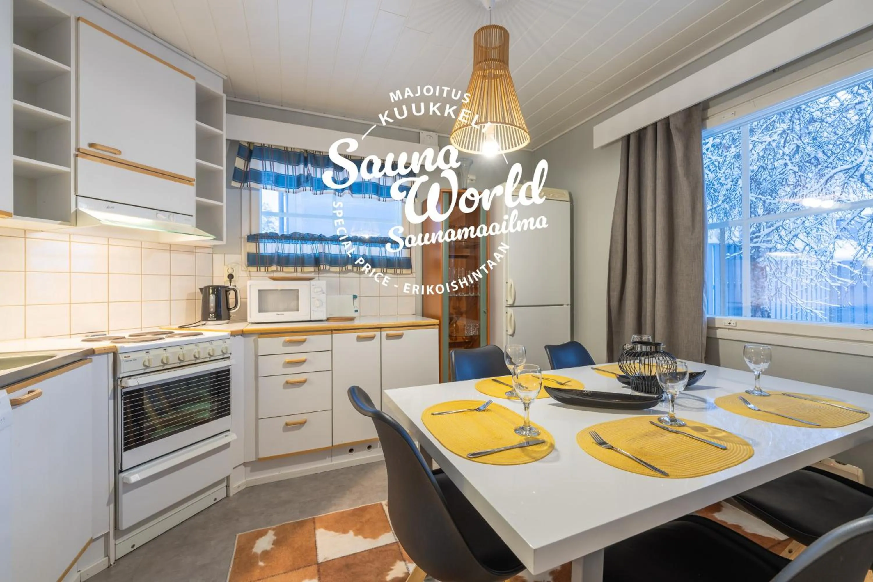 kitchen in Kuukkeli Apartments