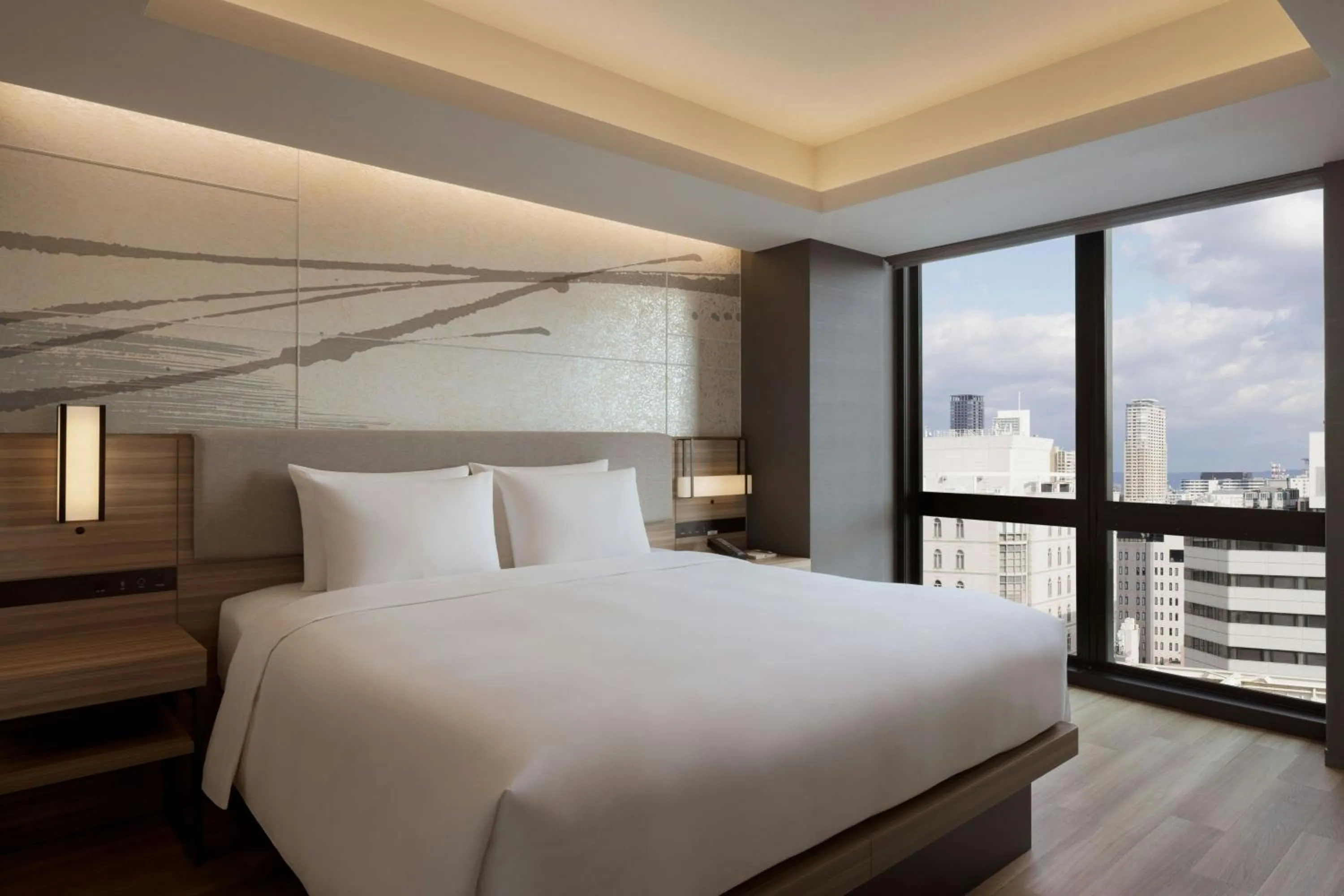 Bedroom, Bed in Courtyard by Marriott Osaka Honmachi