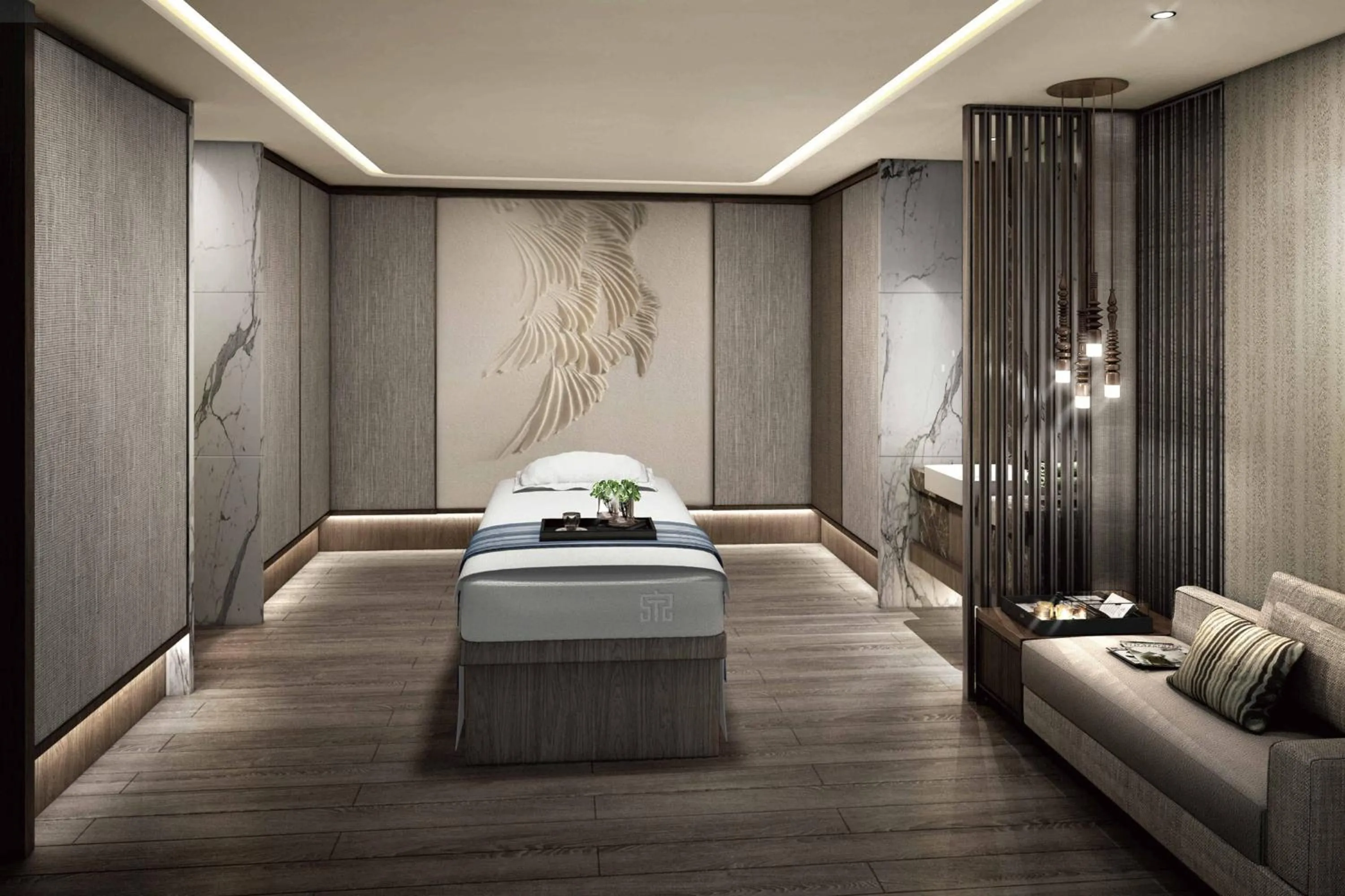 Spa and wellness centre/facilities, Bed in Xuzhou Marriott Hotel Lakeview