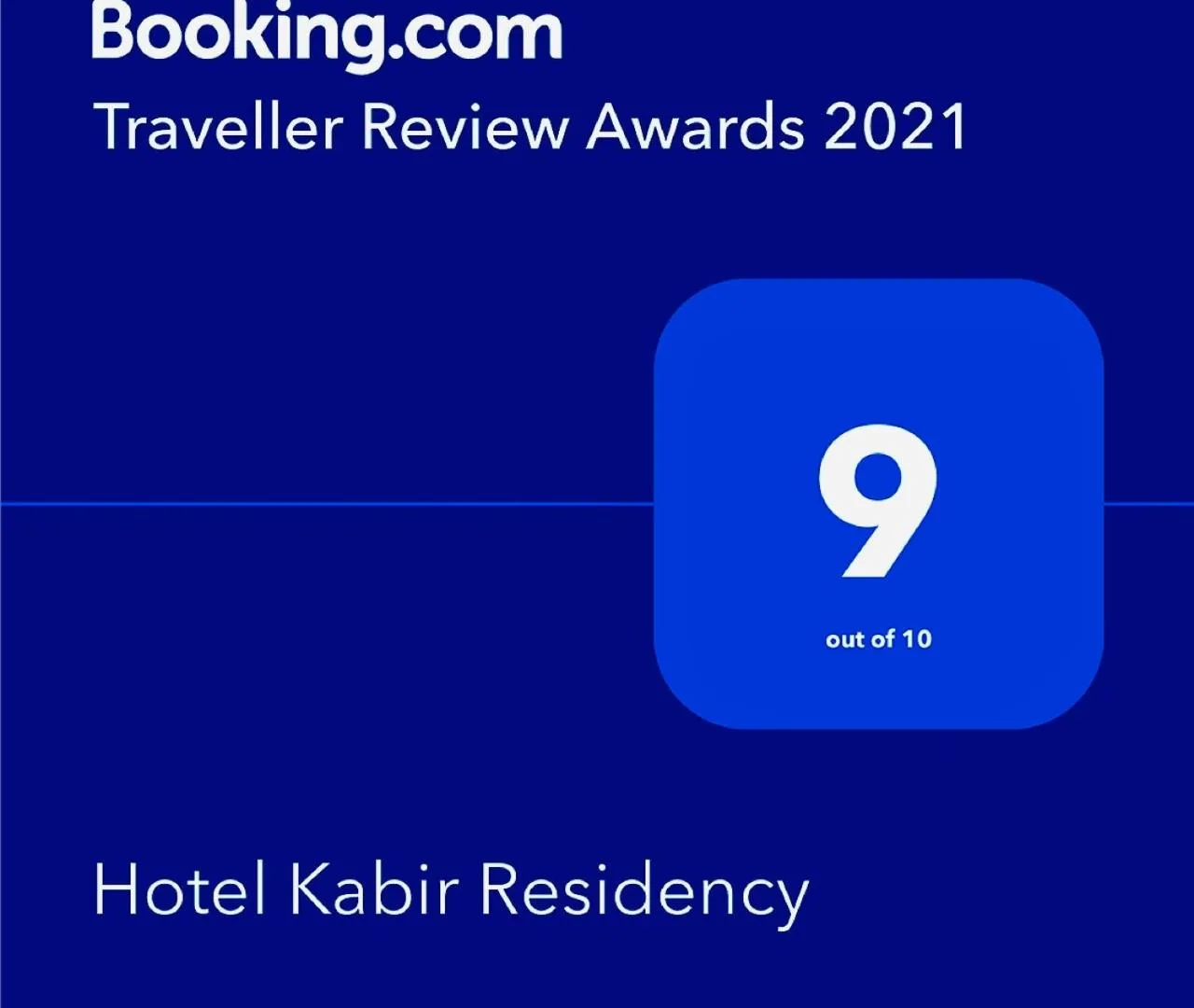Certificate/Award in Hotel Kabir Residency