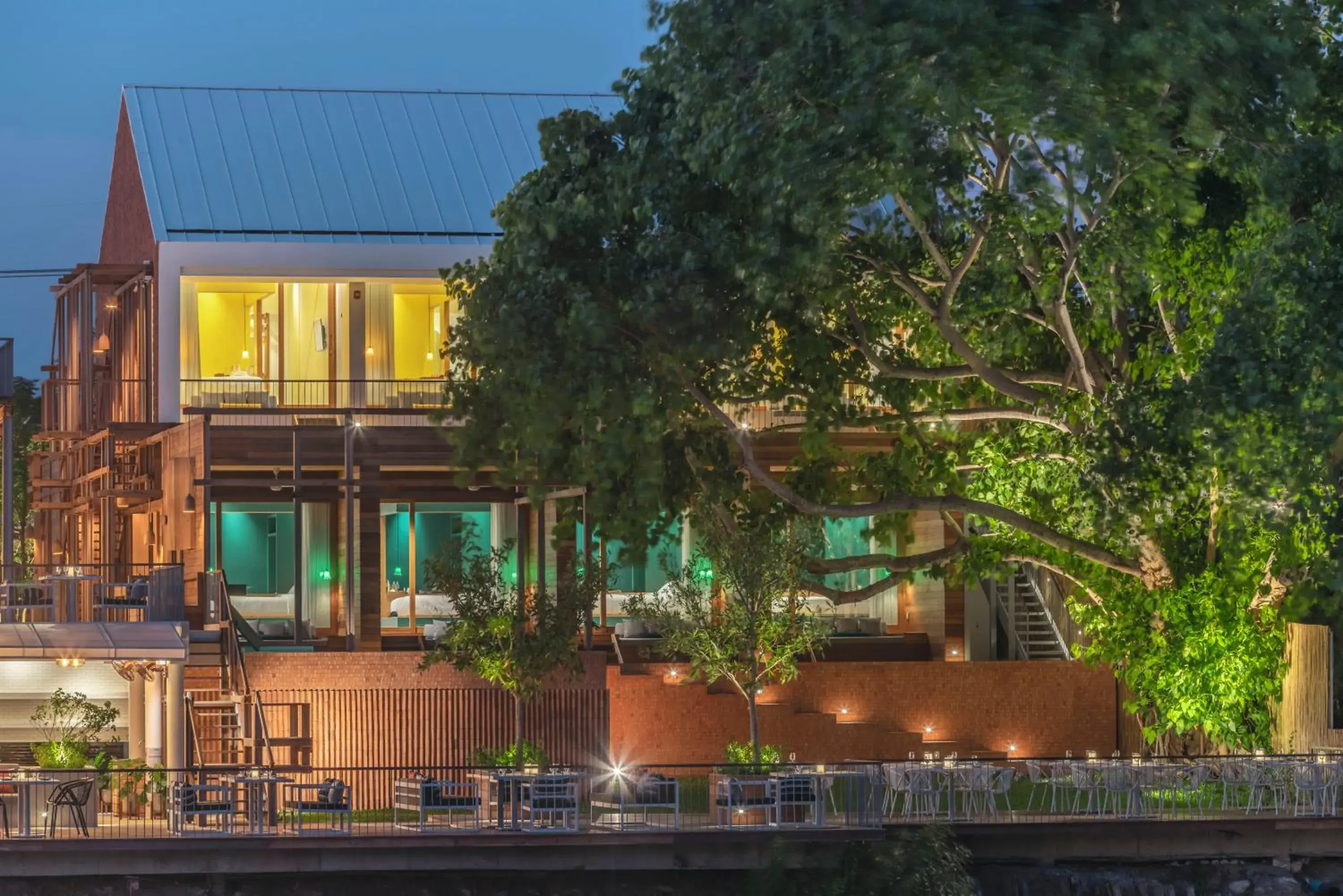 Deluxe River view Room with Balcony and Garden View in Baan Pomphet Deluxe River view Room with Balcony and Garden View in Baan Pomphet