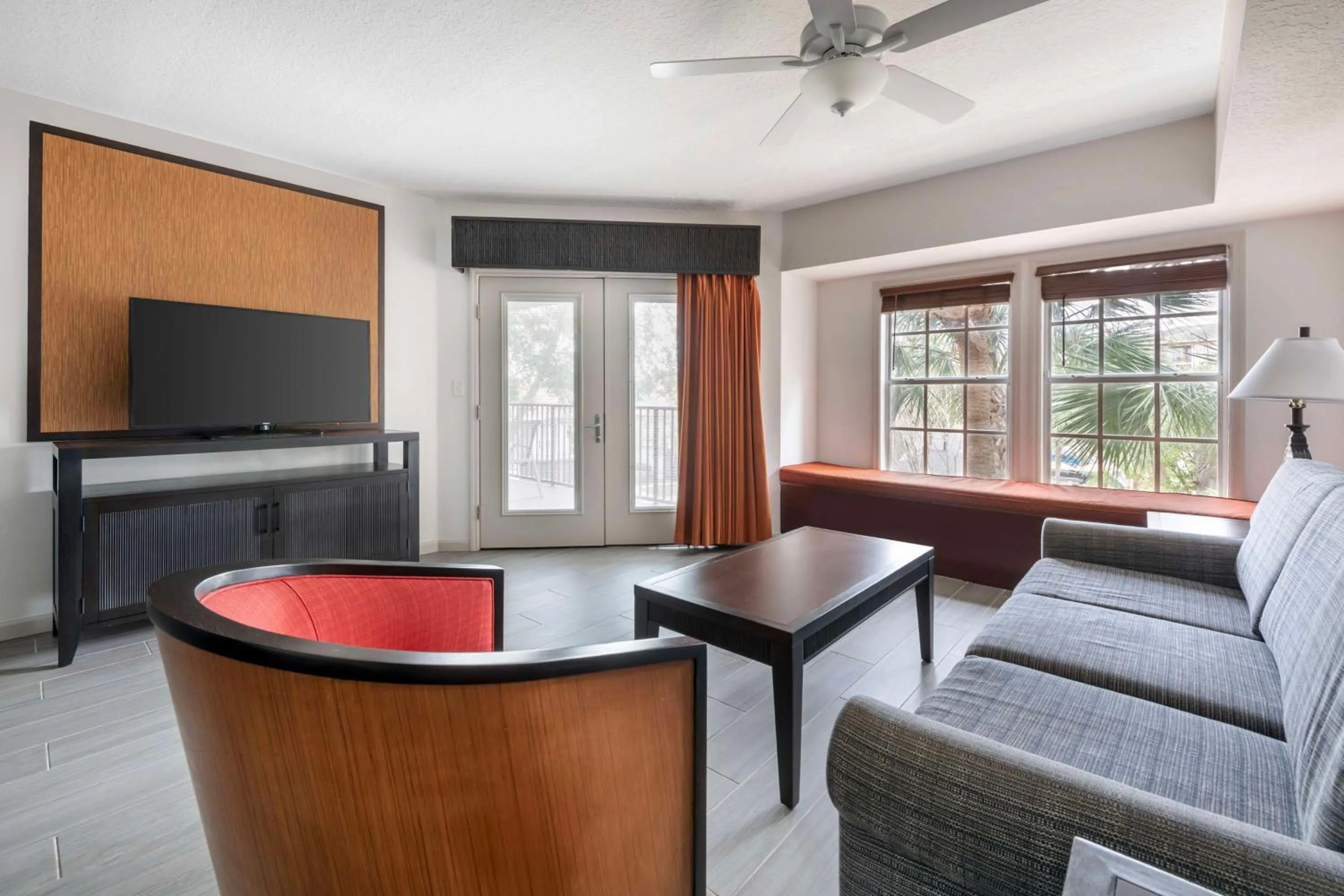 Living room in Hilton Vacation Club Aqua Sol Orlando West