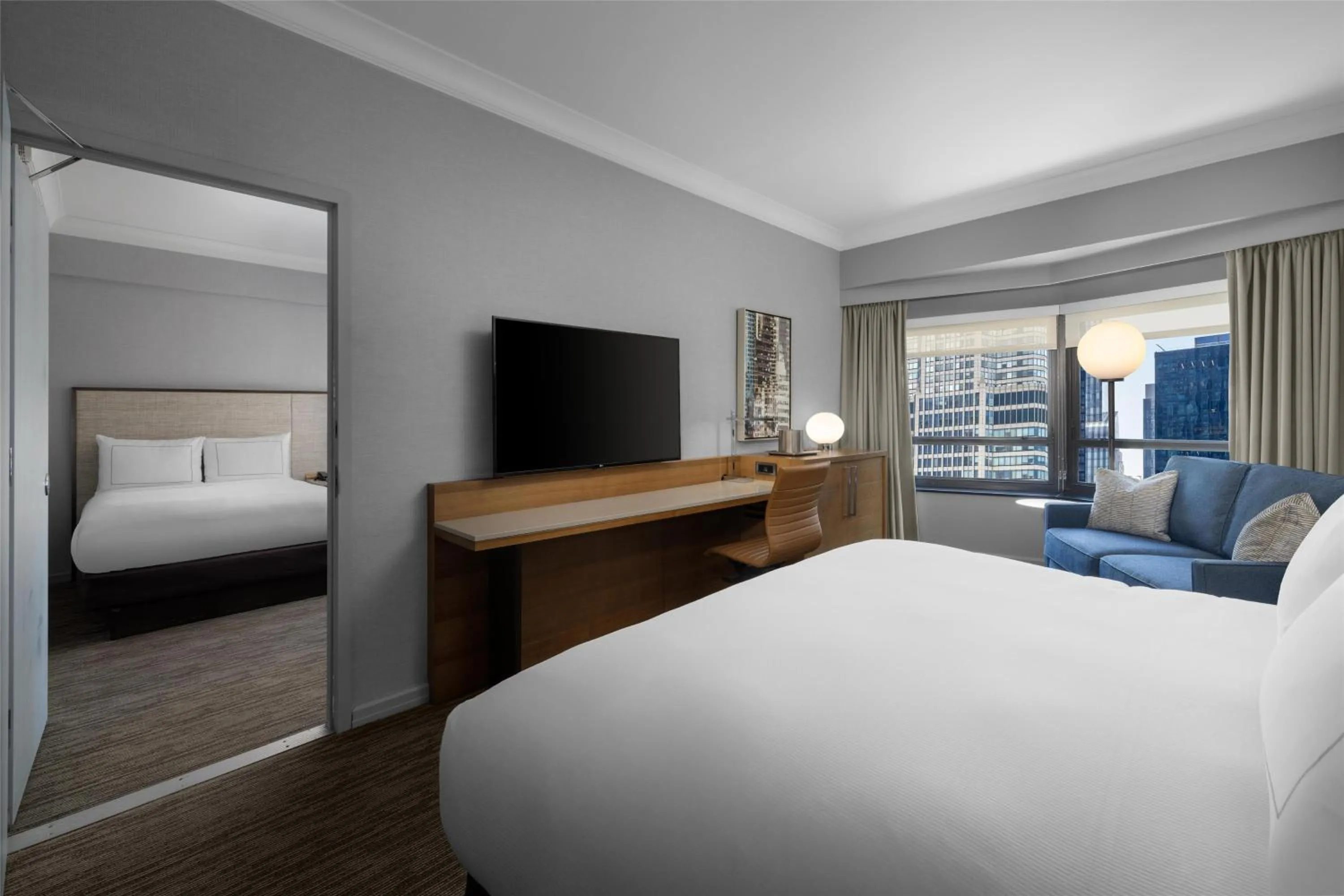 Bed in New York Hilton Midtown