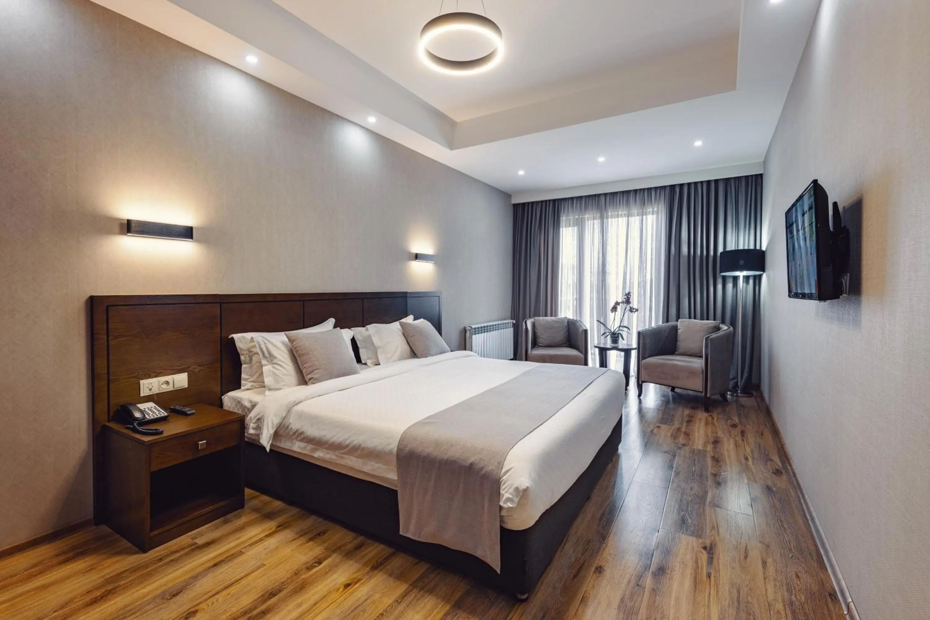 Bed in Crystal Hotel & SPA