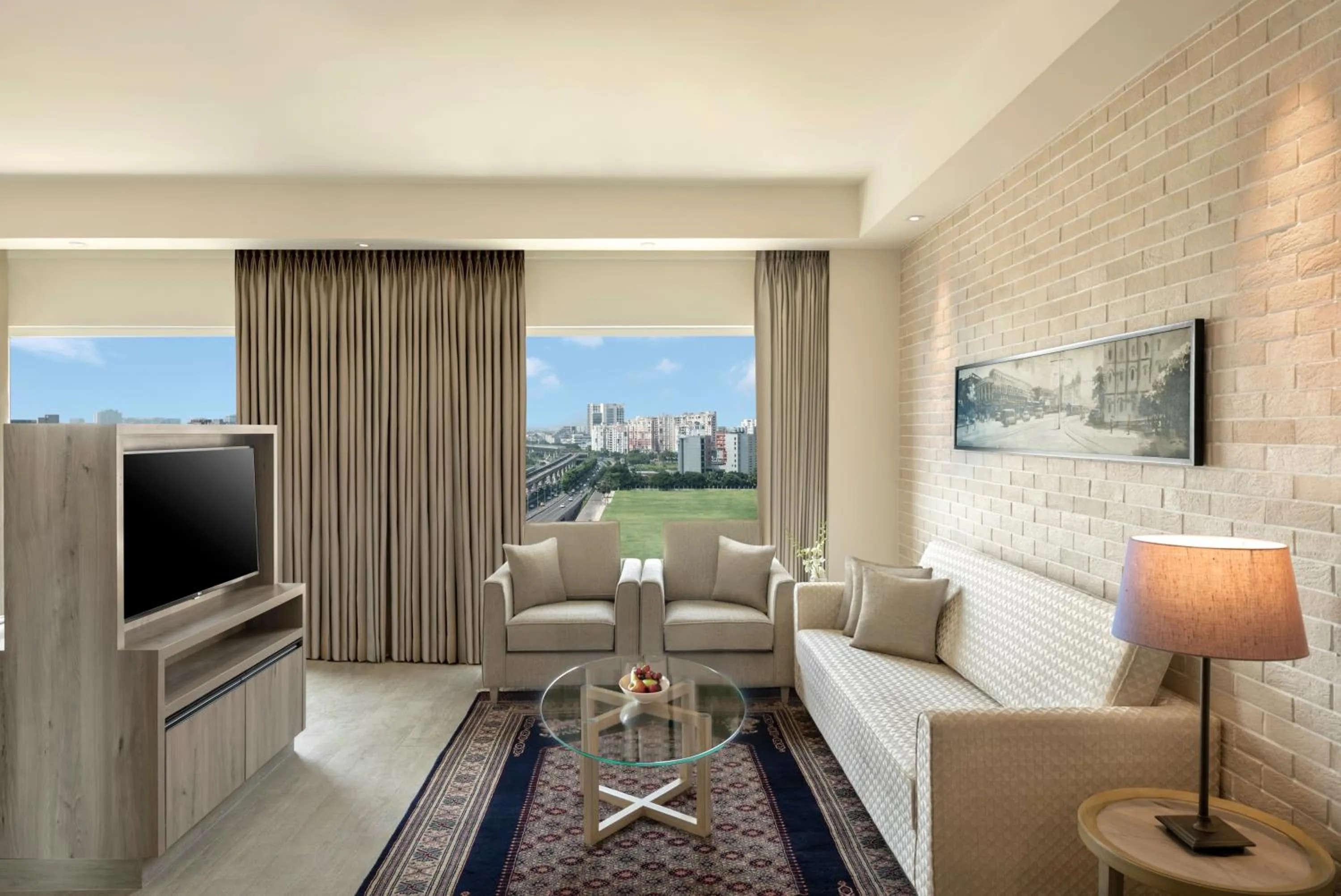 Living room in Lemon Tree Premier, New Town, Kolkata