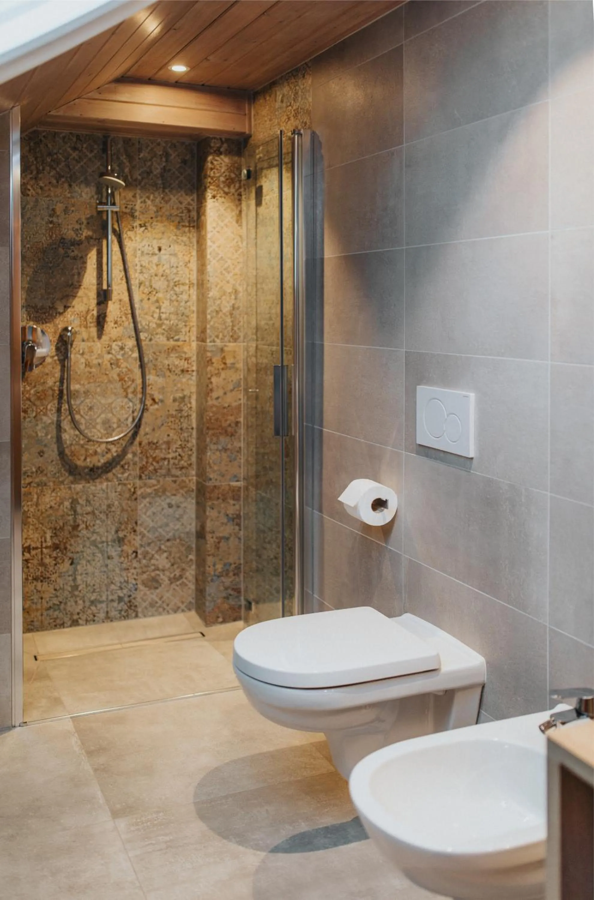 Shower in Residence Obermoarhof - Family Apartments with Pool & Playground
