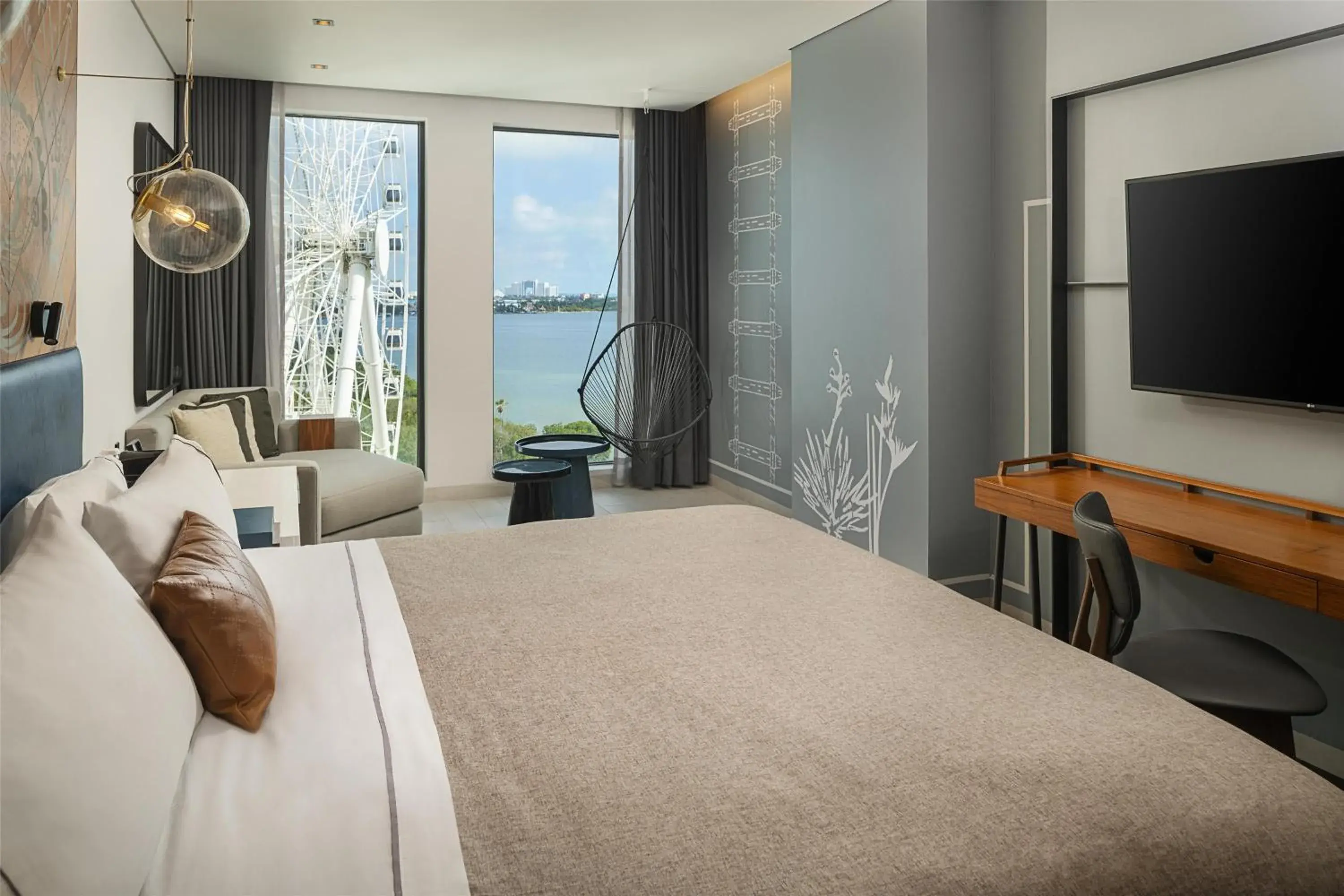 Premium King Room with Lake View High Floor in Canopy By Hilton Cancun La Isla Premium King Room with Lake View High Floor in Canopy By Hilton Cancun La Isla