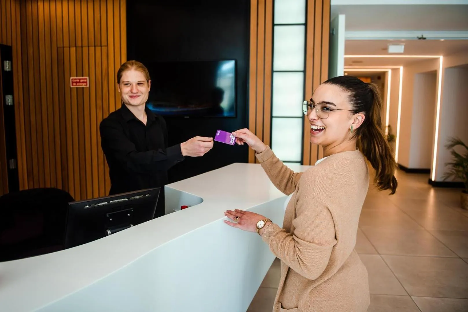 Lobby or reception in YOTEL Porto