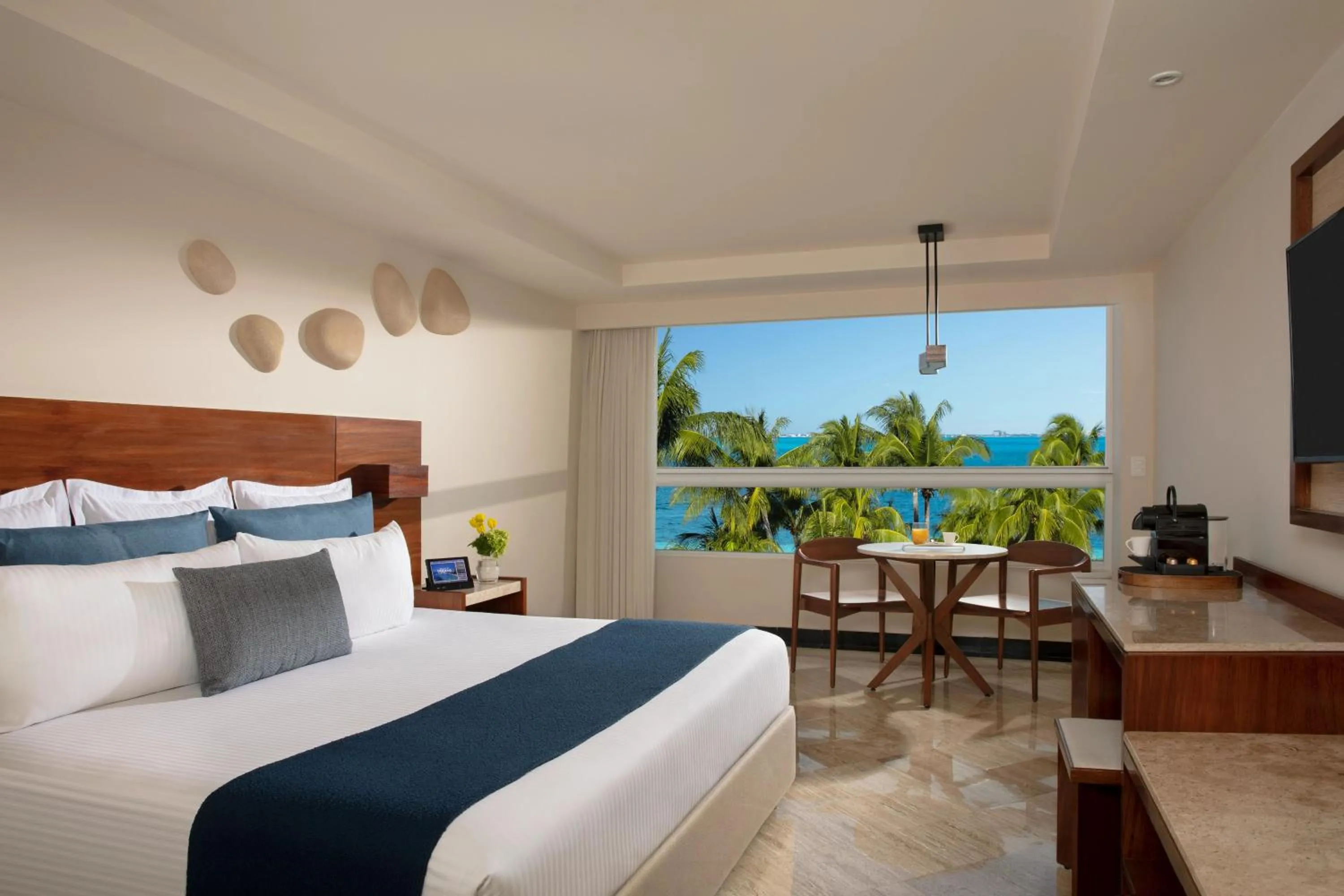View (from property/room), Bed in Dreams Sands Cancun Resort & Spa