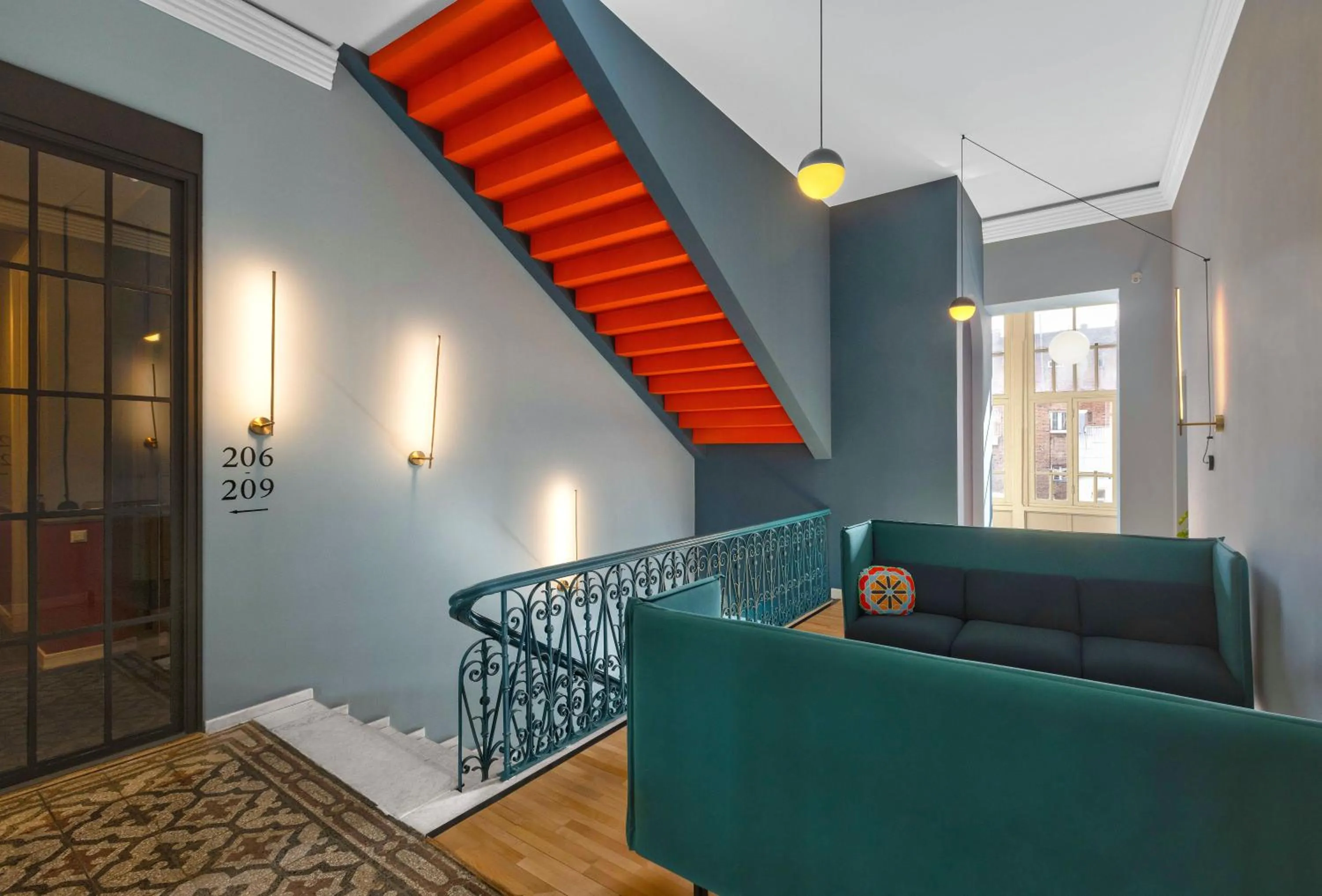 Seating area in Heritage Hotel and Suites